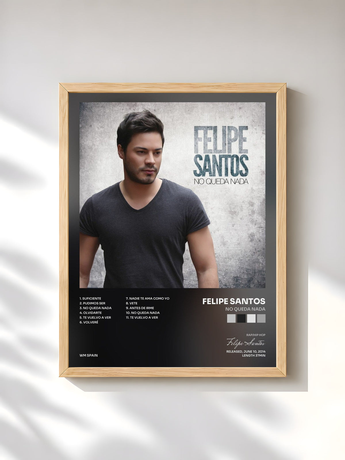 #bois Tableau de l'album No queda nada de Felipe Santos, cadre en bois brut, imprimé et encadré en France