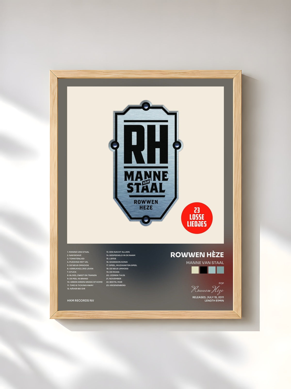 #bois Tableau de l'album Manne Van Staal de Rowwen Hèze, cadre en bois brut, imprimé et encadré en France