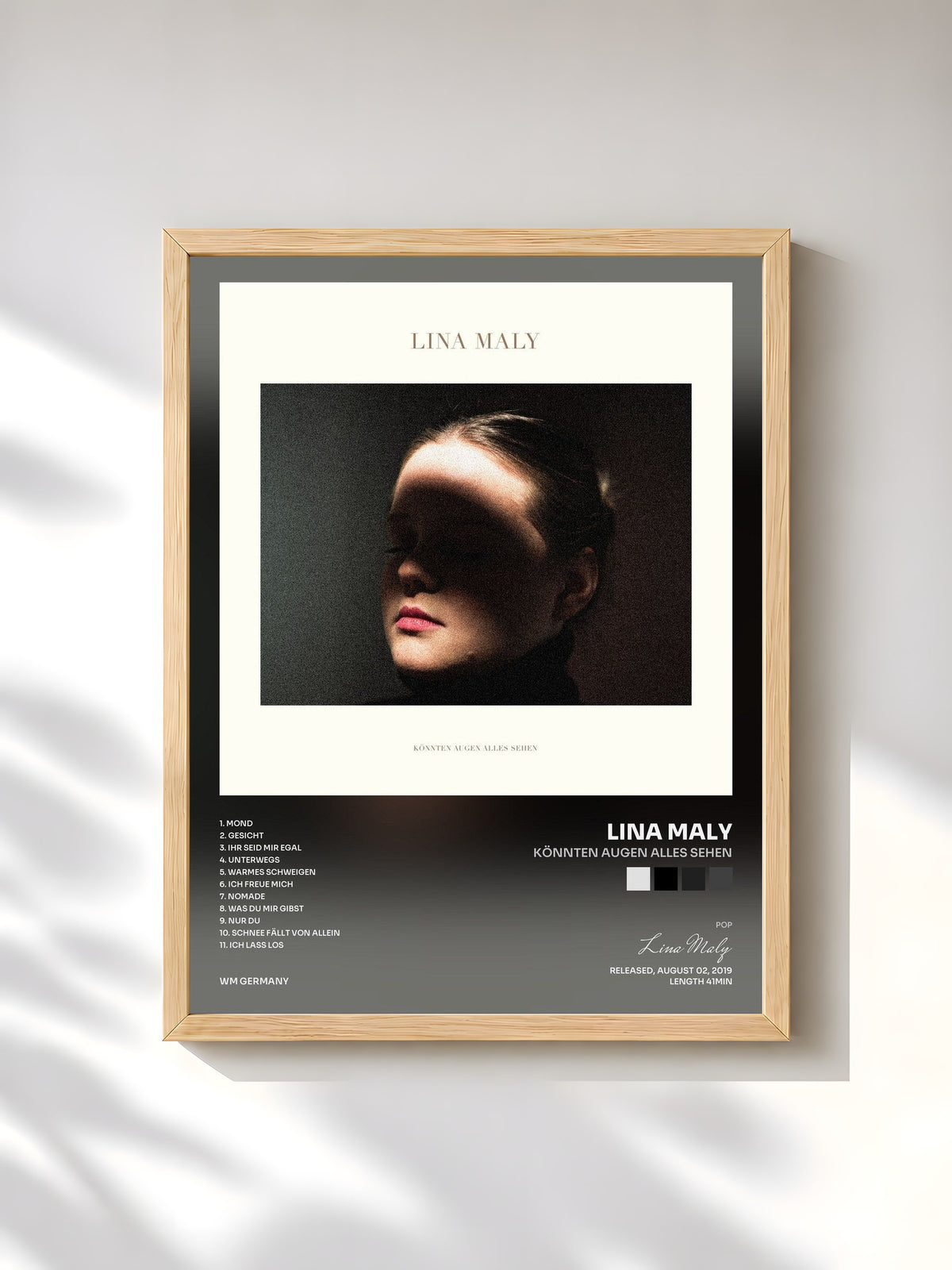 #bois Tableau de l'album Könnten Augen alles sehen de Lina Maly, cadre en bois brut, imprimé et encadré en France