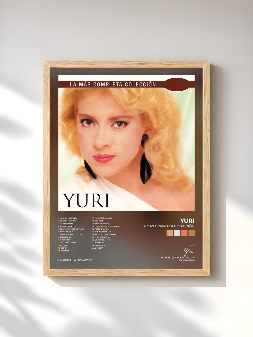 #bois Tableau de l'album La Más Completa Colección de Yuri, cadre en bois brut, imprimé et encadré en France