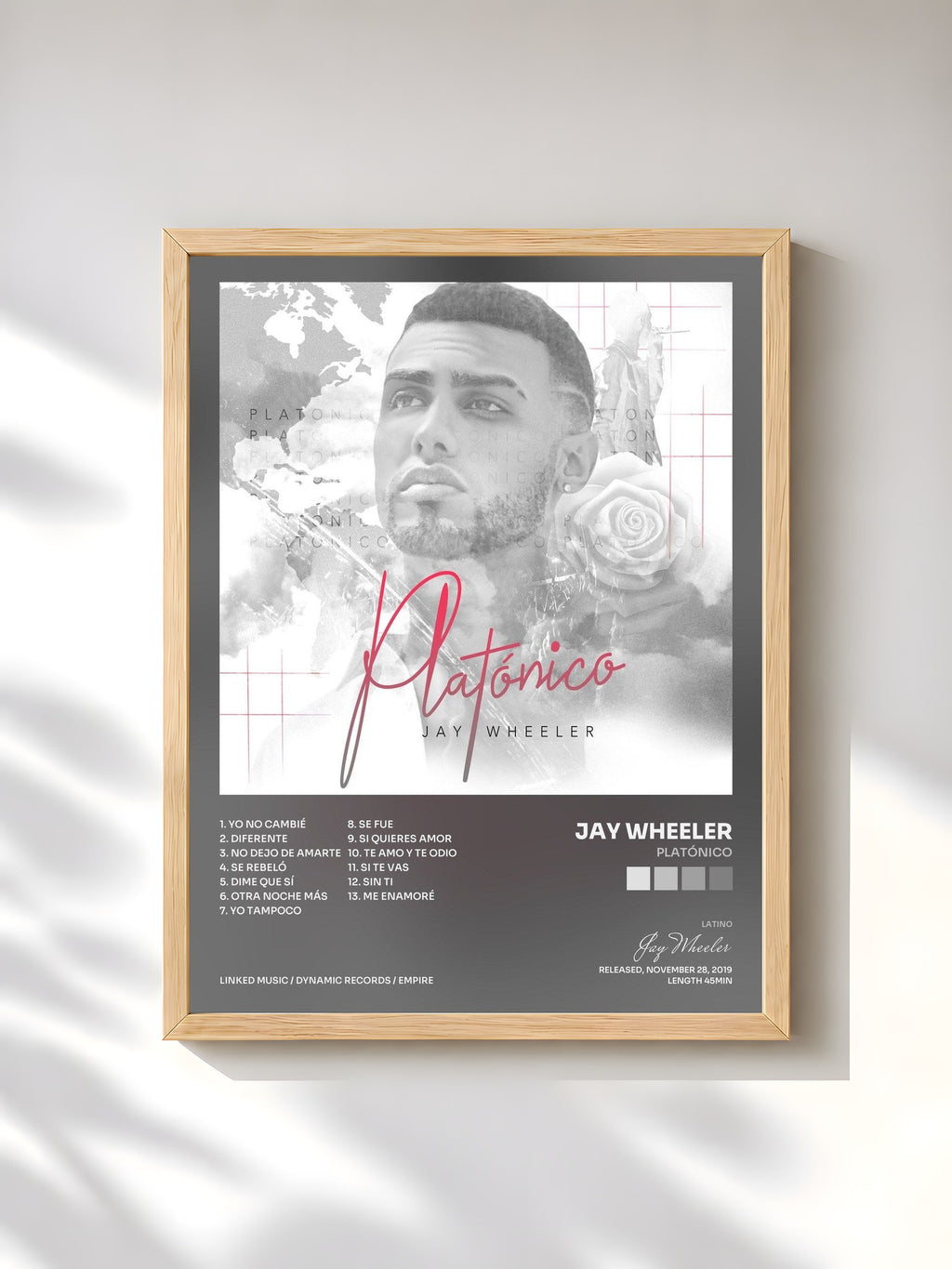 #bois Tableau de l'album Platónico de Jay Wheeler, cadre en bois brut, imprimé et encadré en France