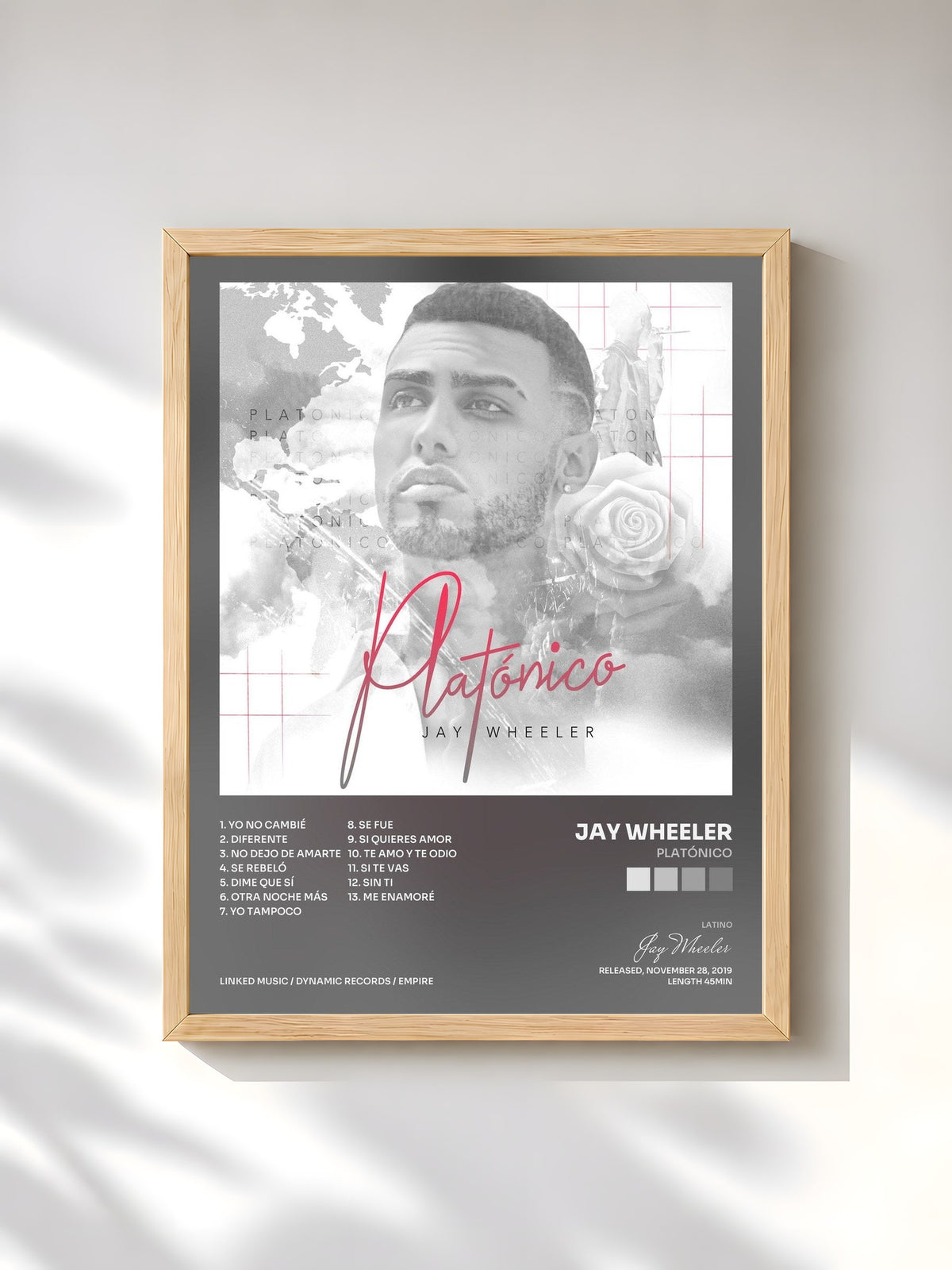 #bois Tableau de l'album Platónico de Jay Wheeler, cadre en bois brut, imprimé et encadré en France