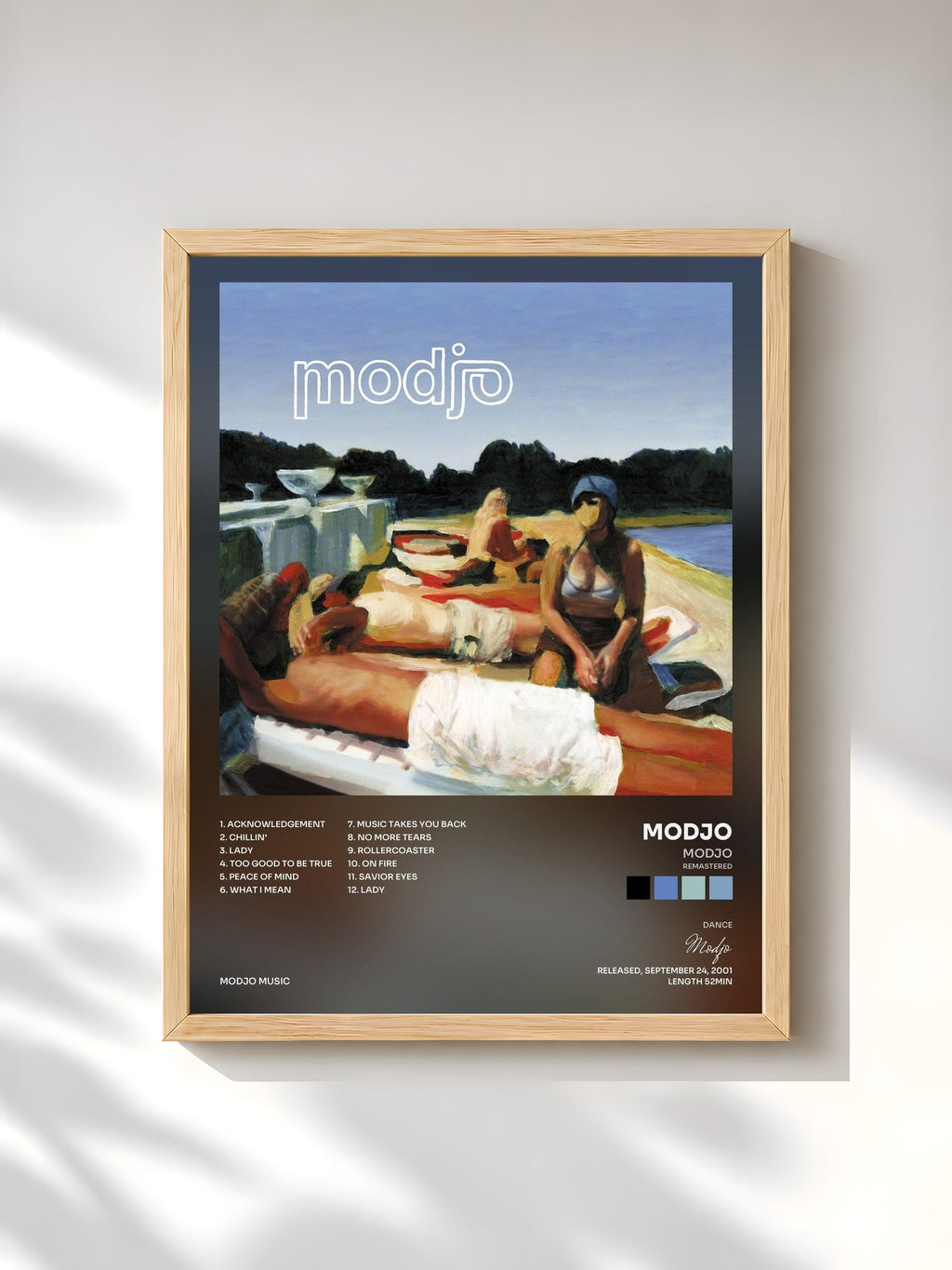#bois Tableau de l'album Modjo (Remastered) de Modjo, cadre en bois brut, imprimé et encadré en France
