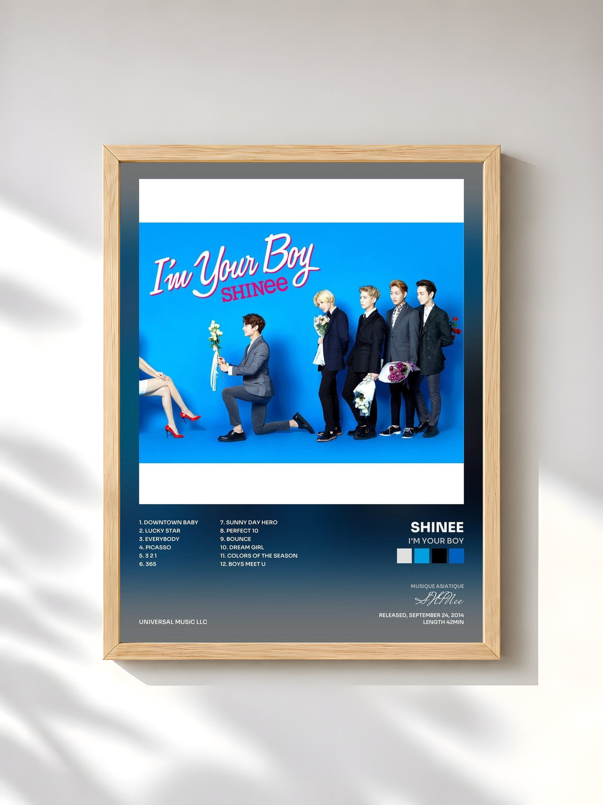 #bois Tableau de l'album I'm Your Boy de SHINee, cadre en bois brut, imprimé et encadré en France
