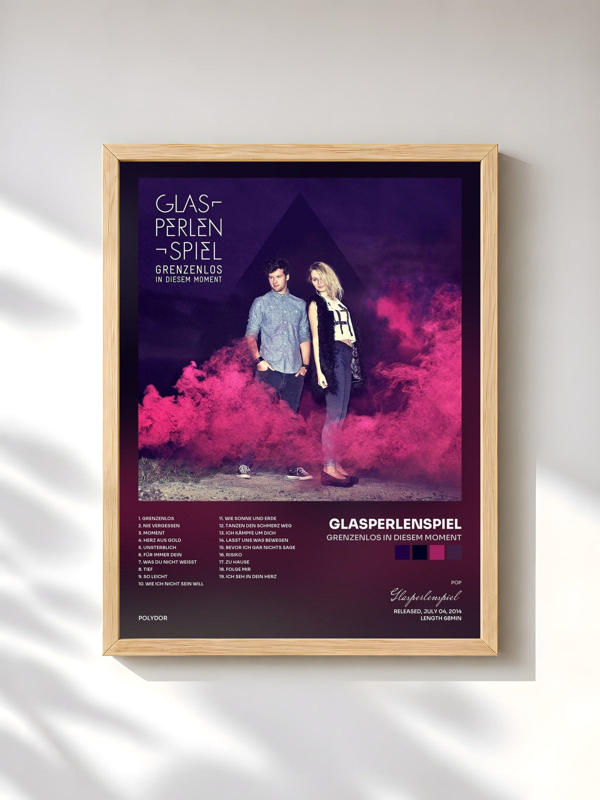#bois Tableau de l'album Grenzenlos in diesem Moment de Glasperlenspiel, cadre en bois brut, imprimé et encadré en France