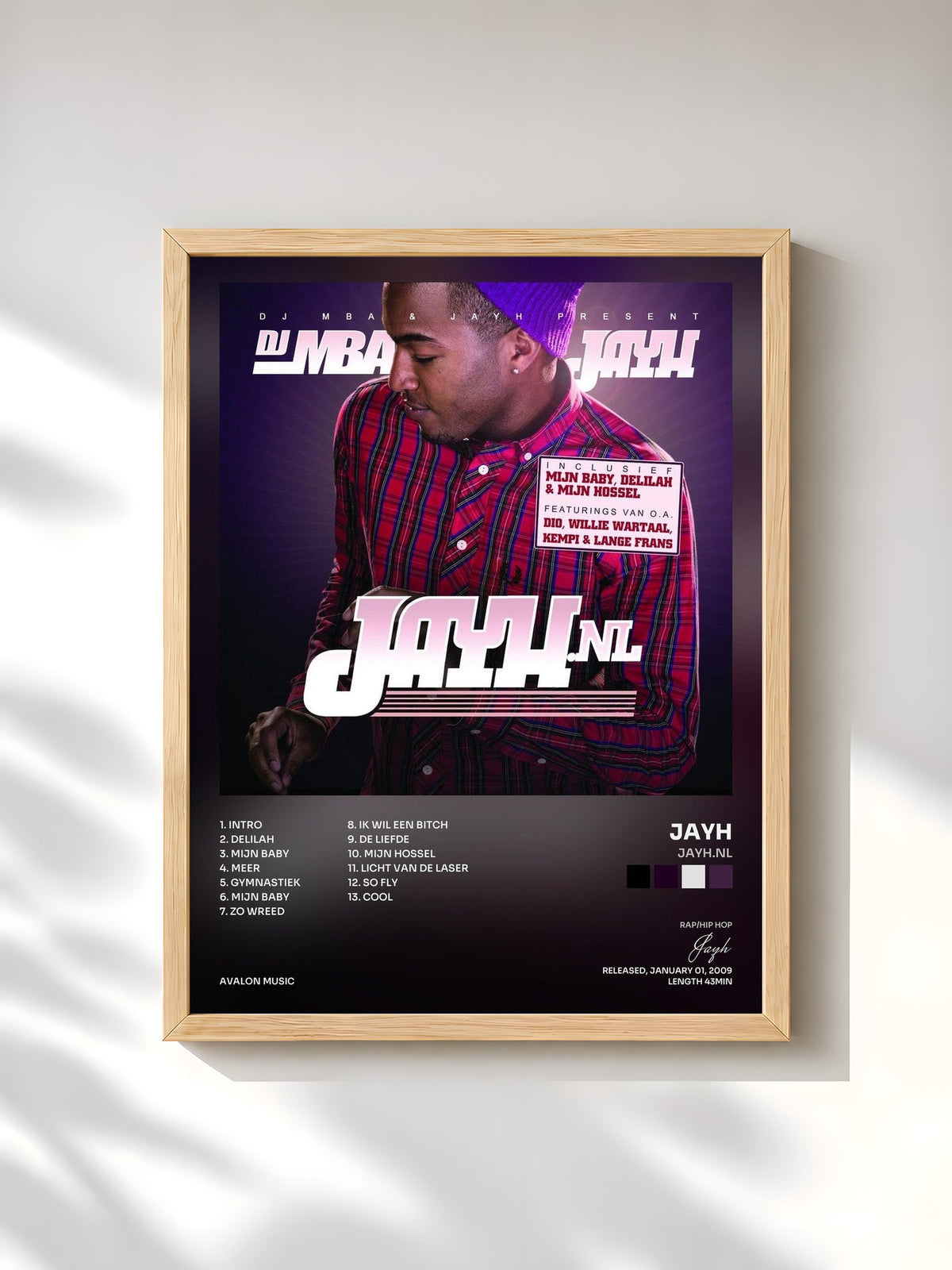 #bois Tableau de l'album Jayh.nl de Jayh, cadre en bois brut, imprimé et encadré en France