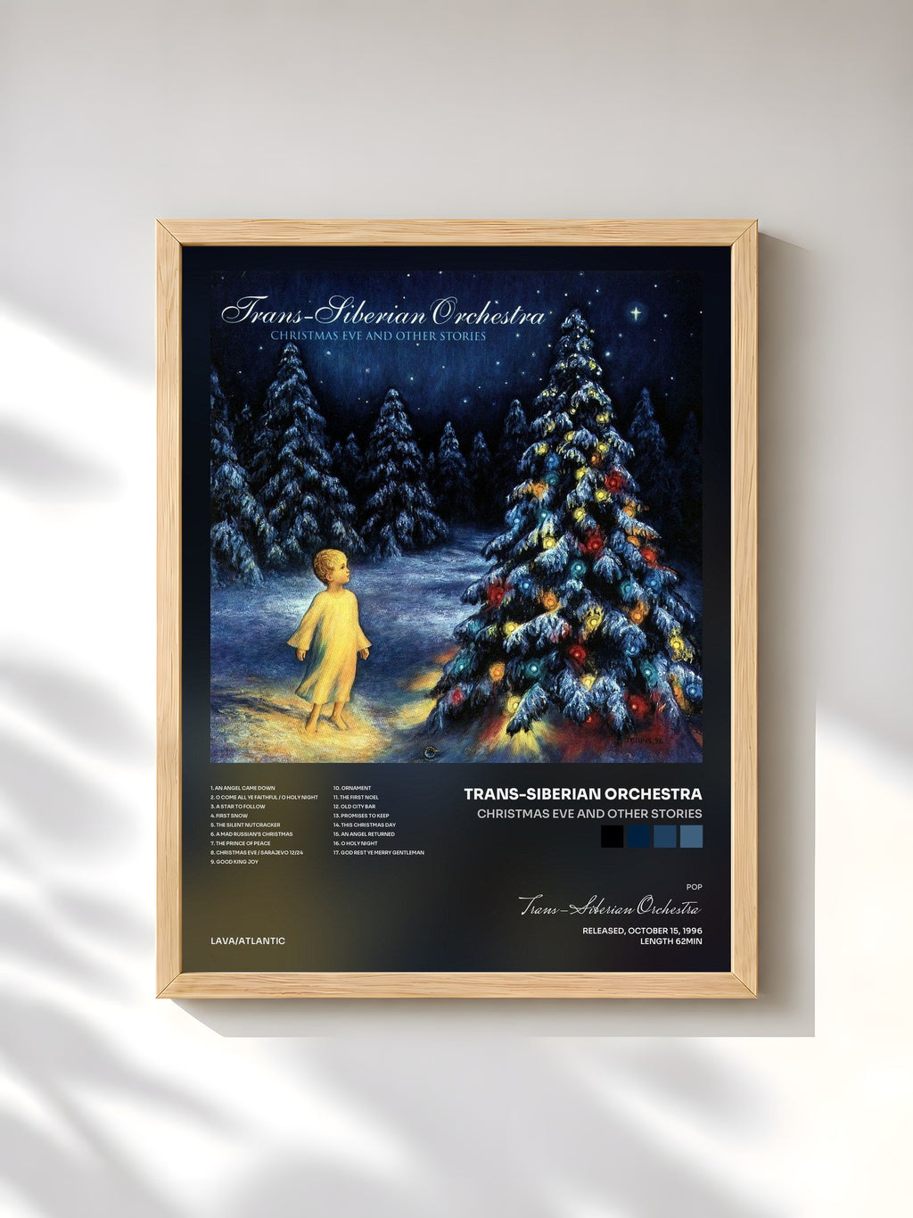 #bois Tableau de l'album Christmas Eve and Other Stories de Trans-Siberian Orchestra, cadre en bois brut, imprimé et encadré en France