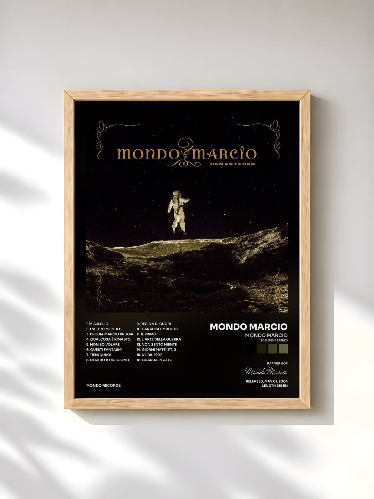 #bois Tableau de l'album Mondo Marcio (2022 Remastered) de Mondo Marcio, cadre en bois brut, imprimé et encadré en France