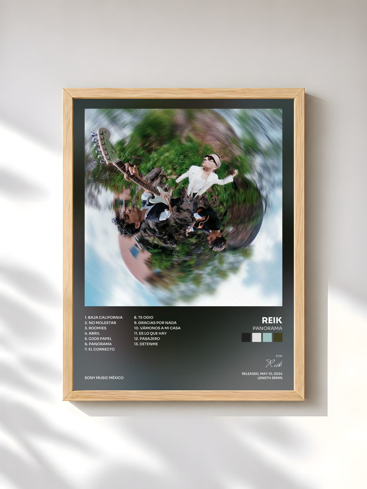 #bois Tableau de l'album Panorama de Reik, cadre en bois brut, imprimé et encadré en France