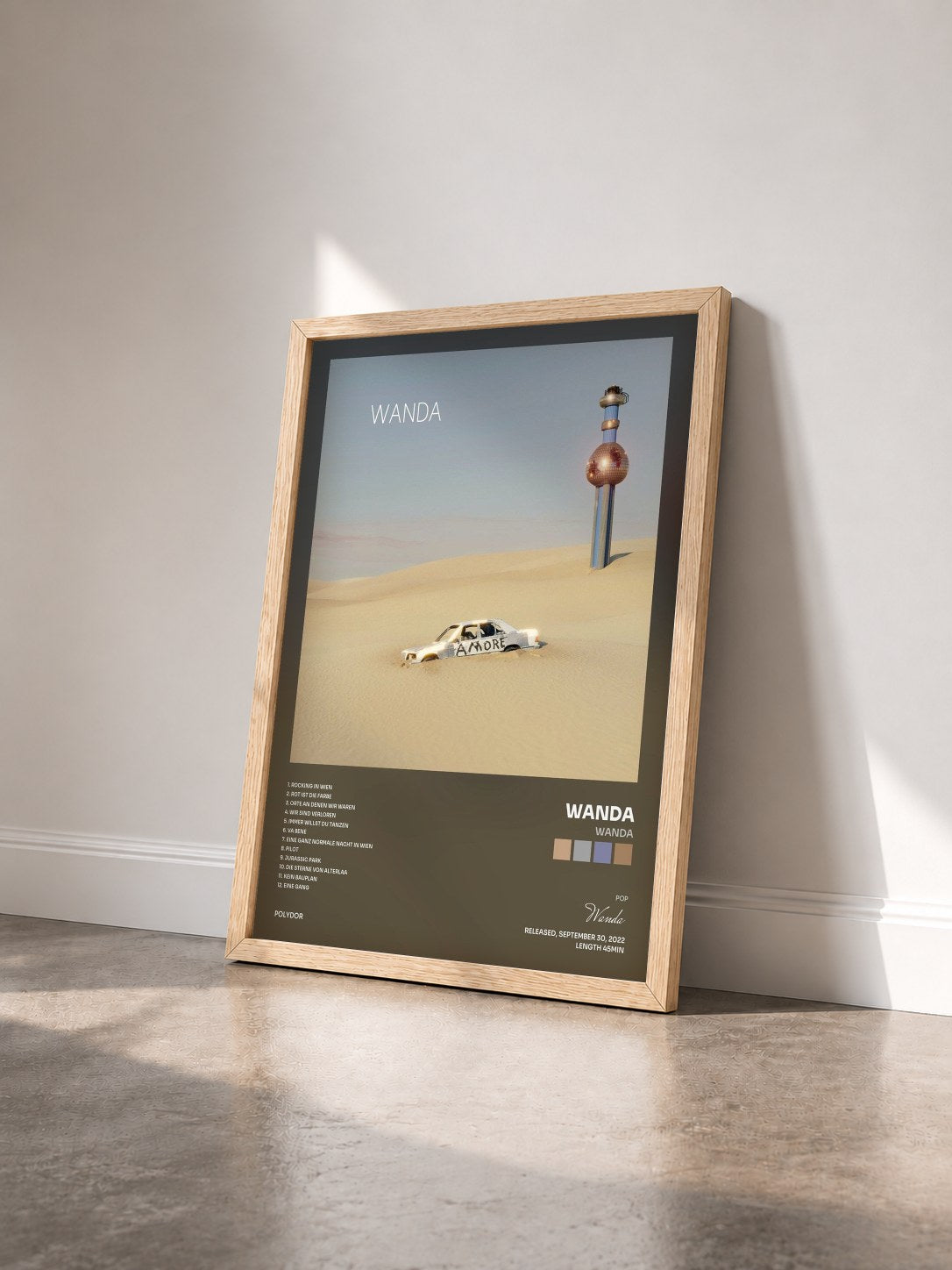 #bois Tableau de l'album Wanda de Wanda vu de trois quarts, cadre en bois brut