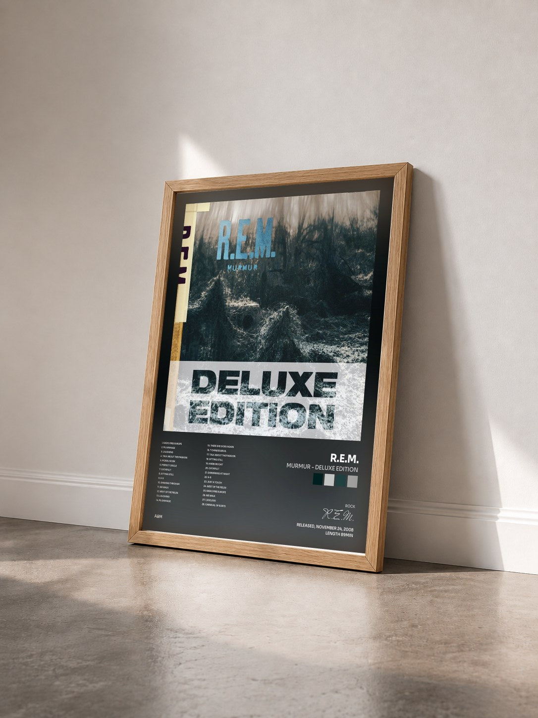 #bois Tableau de l'album Murmur - Deluxe Edition de R.E.M. vu de trois quarts, cadre en bois brut