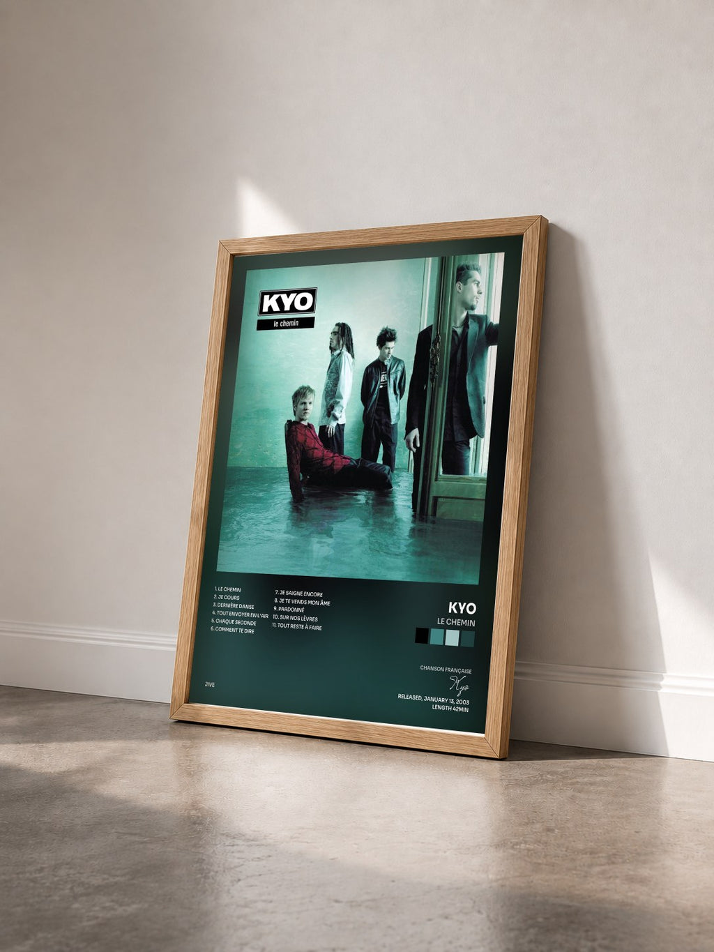 #bois Tableau de l'album Le chemin de Kyo vu de trois quarts, cadre en bois brut