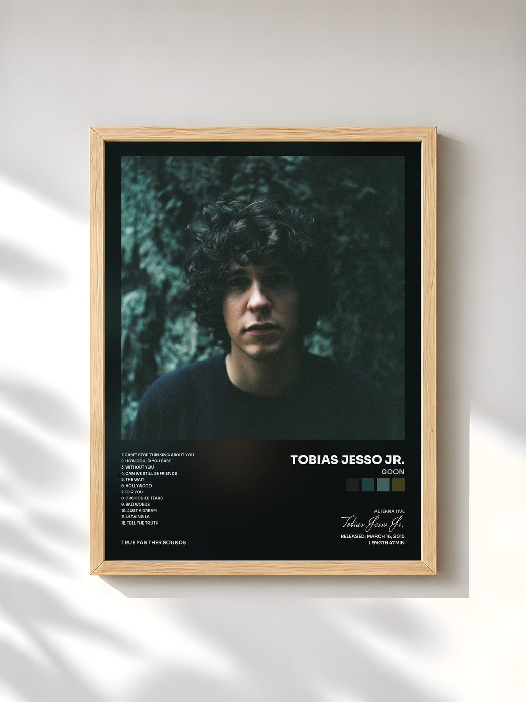 #bois Tableau de l'album Goon de Tobias Jesso Jr., cadre en bois brut, imprimé et encadré en France