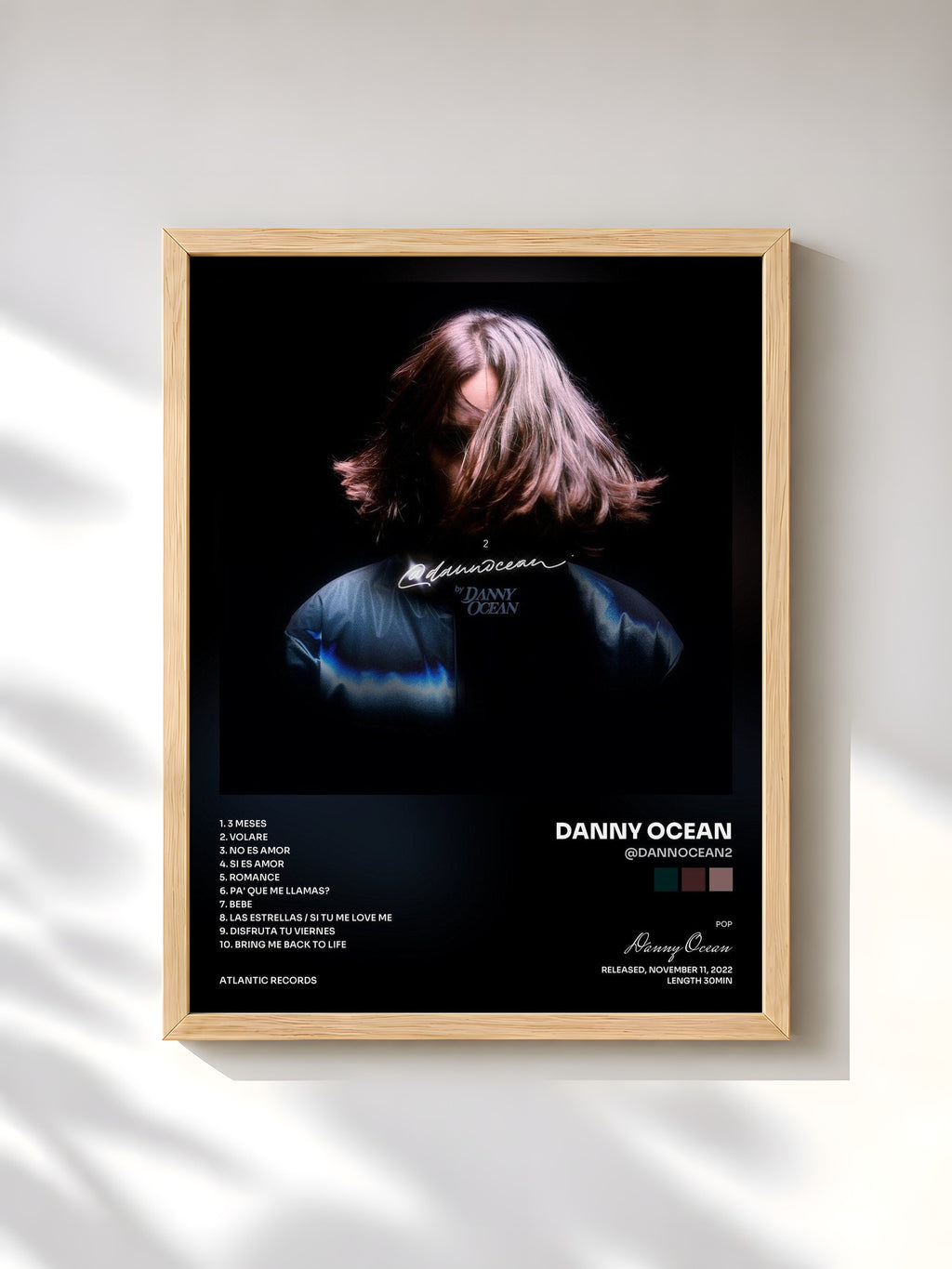 #bois Tableau de l'album @dannocean2 de Danny Ocean, cadre en bois brut, imprimé et encadré en France