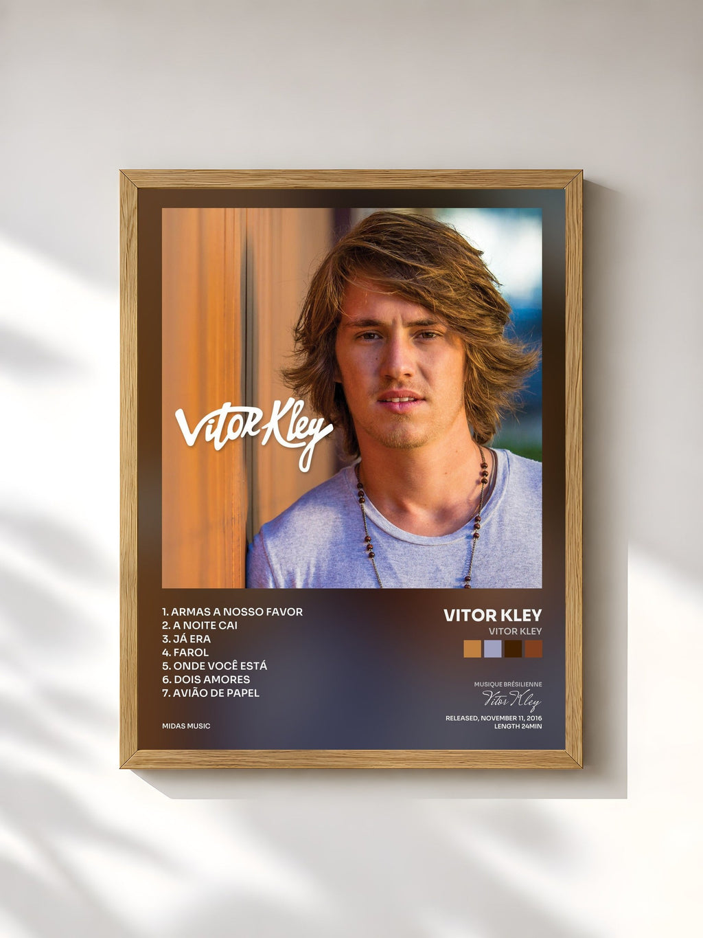 #bois Tableau de l'album Vitor Kley de Vitor Kley, cadre en bois brut, imprimé et encadré en France