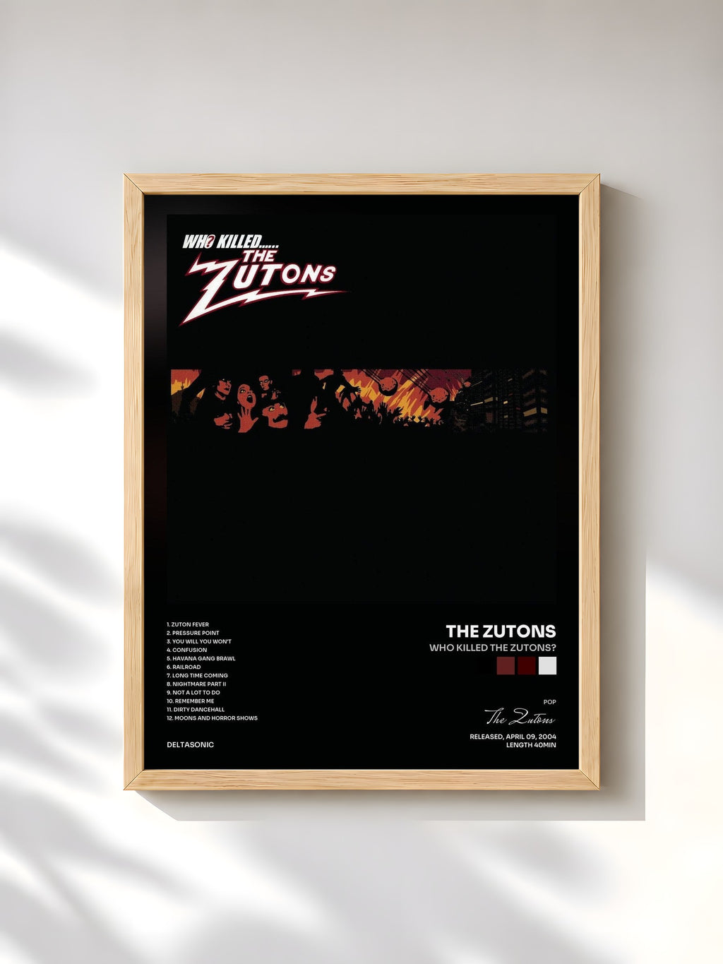 #bois Tableau de l'album Who Killed The Zutons? de The Zutons, cadre en bois brut, imprimé et encadré en France