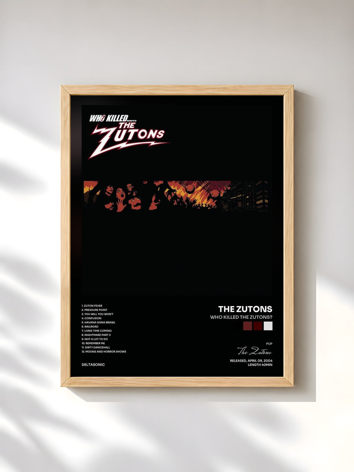 #bois Tableau de l'album Who Killed The Zutons? de The Zutons, cadre en bois brut, imprimé et encadré en France