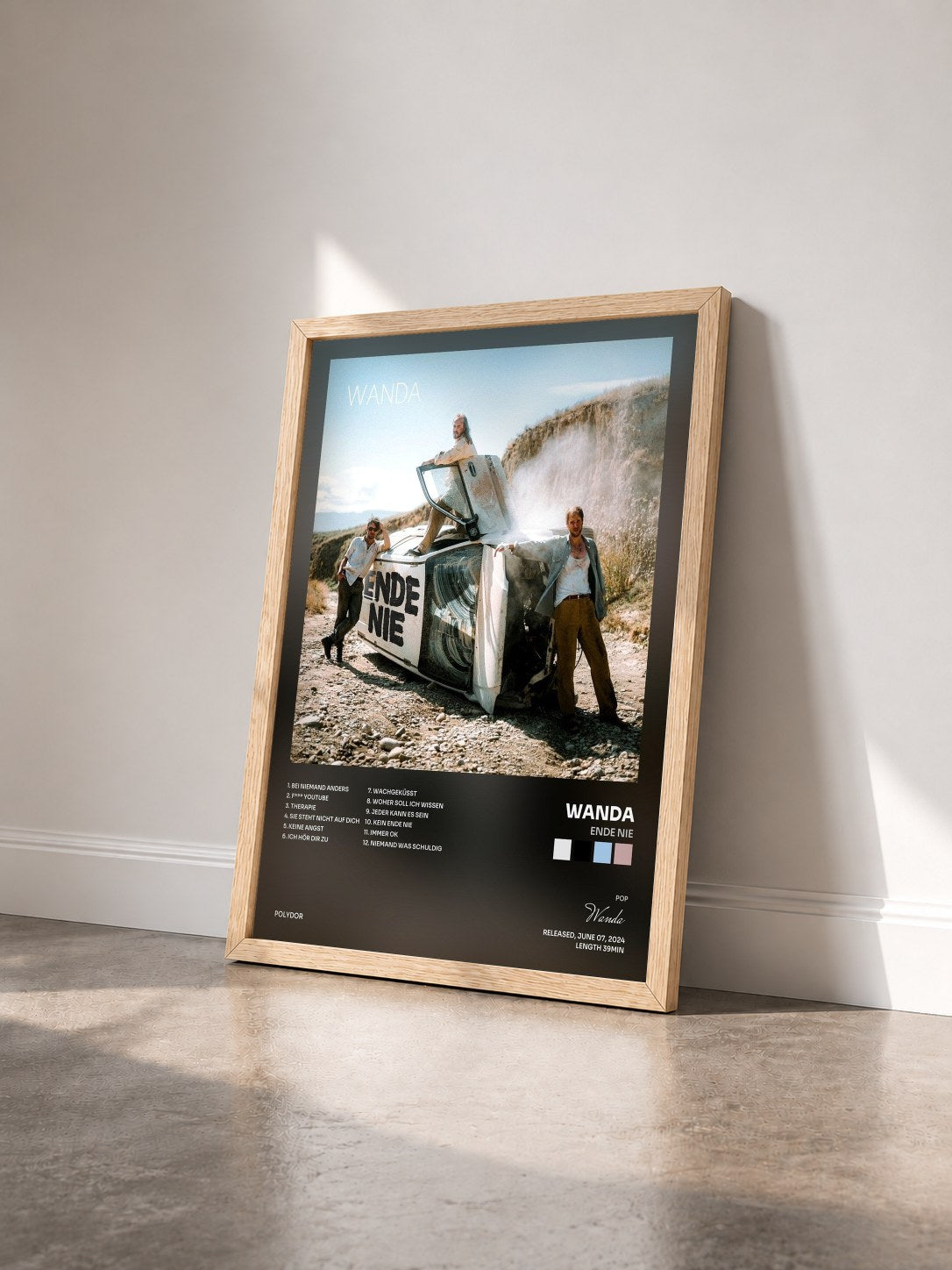 #bois Tableau de l'album Ende nie de Wanda vu de trois quarts, cadre en bois brut