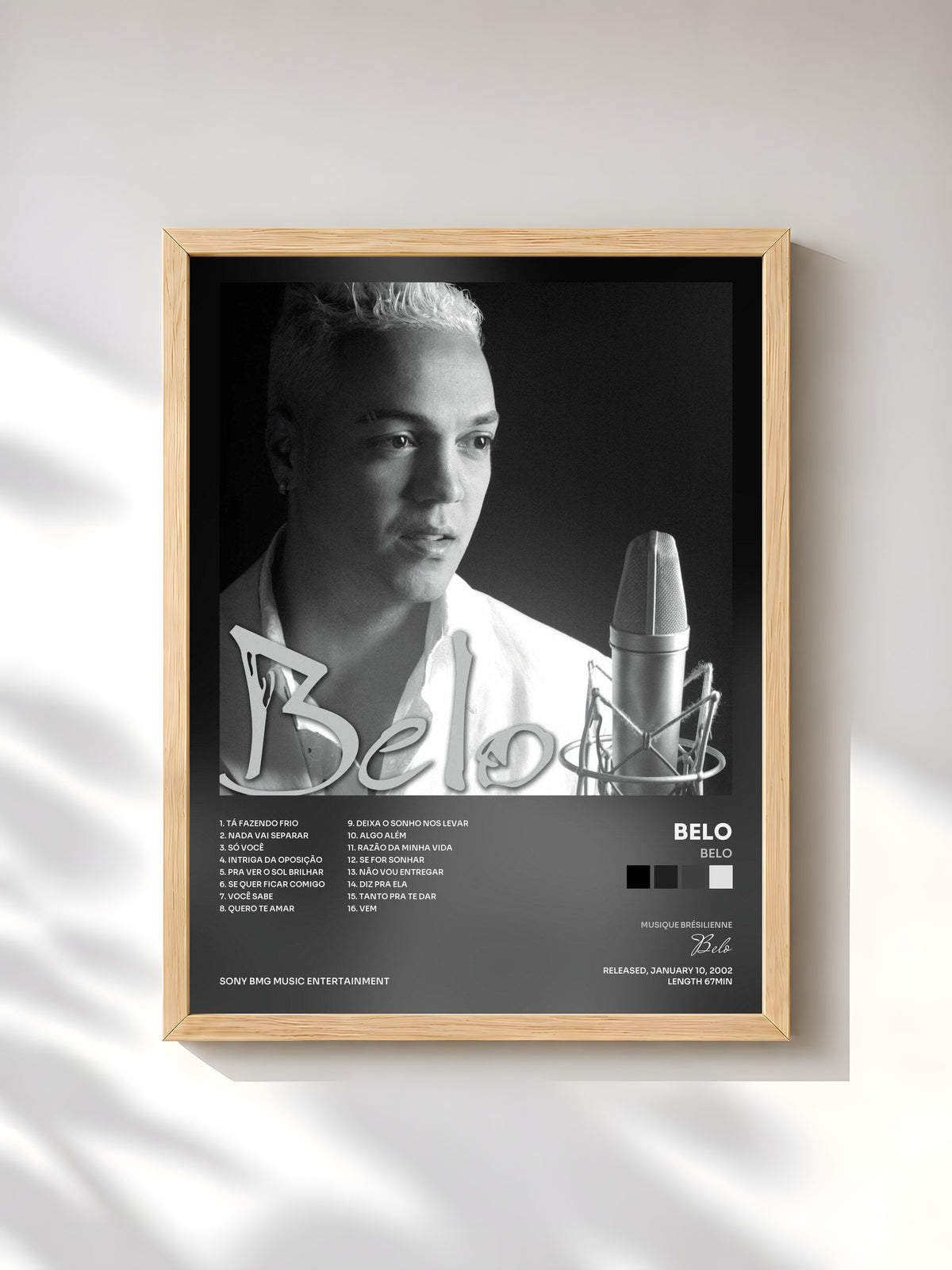 #bois Tableau de l'album Belo de Belo, cadre en bois brut, imprimé et encadré en France