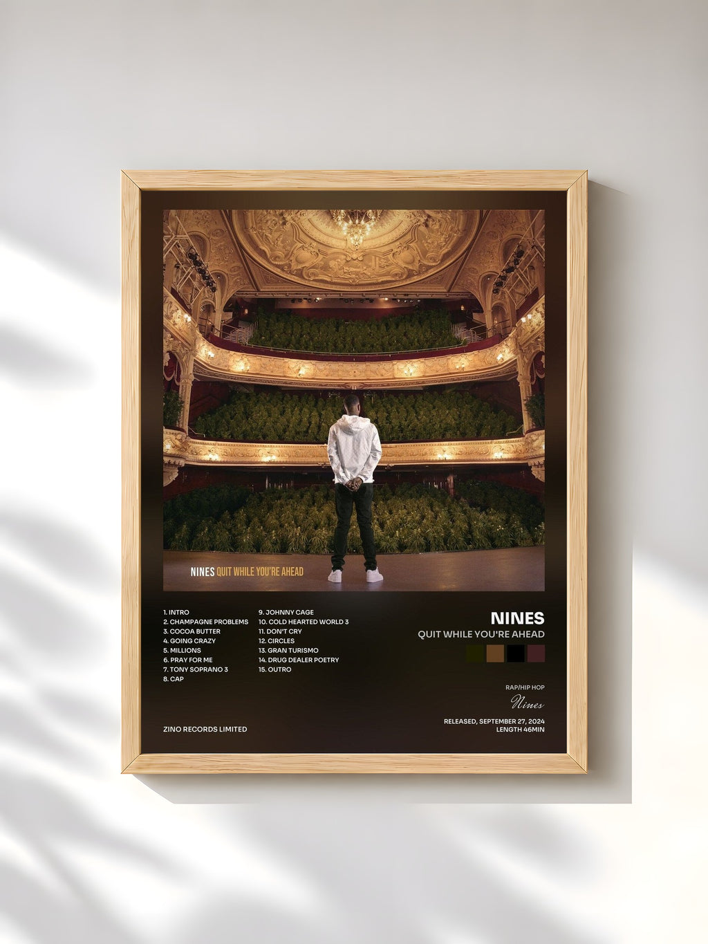 #bois Tableau de l'album Quit While You're Ahead de Nines, cadre en bois brut, imprimé et encadré en France
