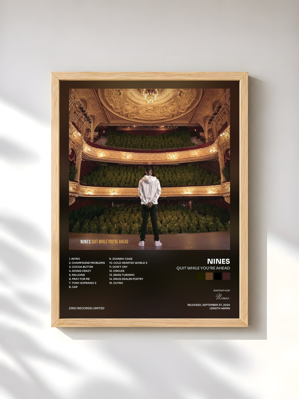 #bois Tableau de l'album Quit While You're Ahead de Nines, cadre en bois brut, imprimé et encadré en France
