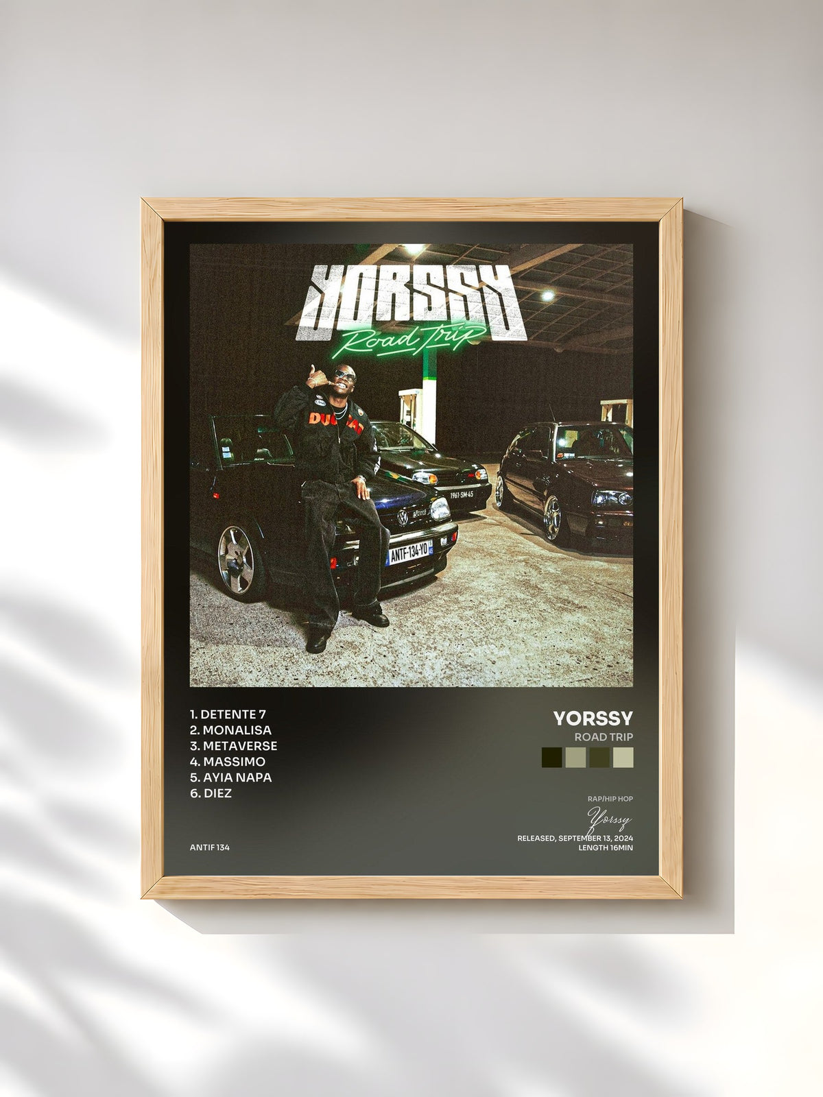 #bois Tableau de l'album Road Trip de Yorssy, cadre en bois brut, imprimé et encadré en France