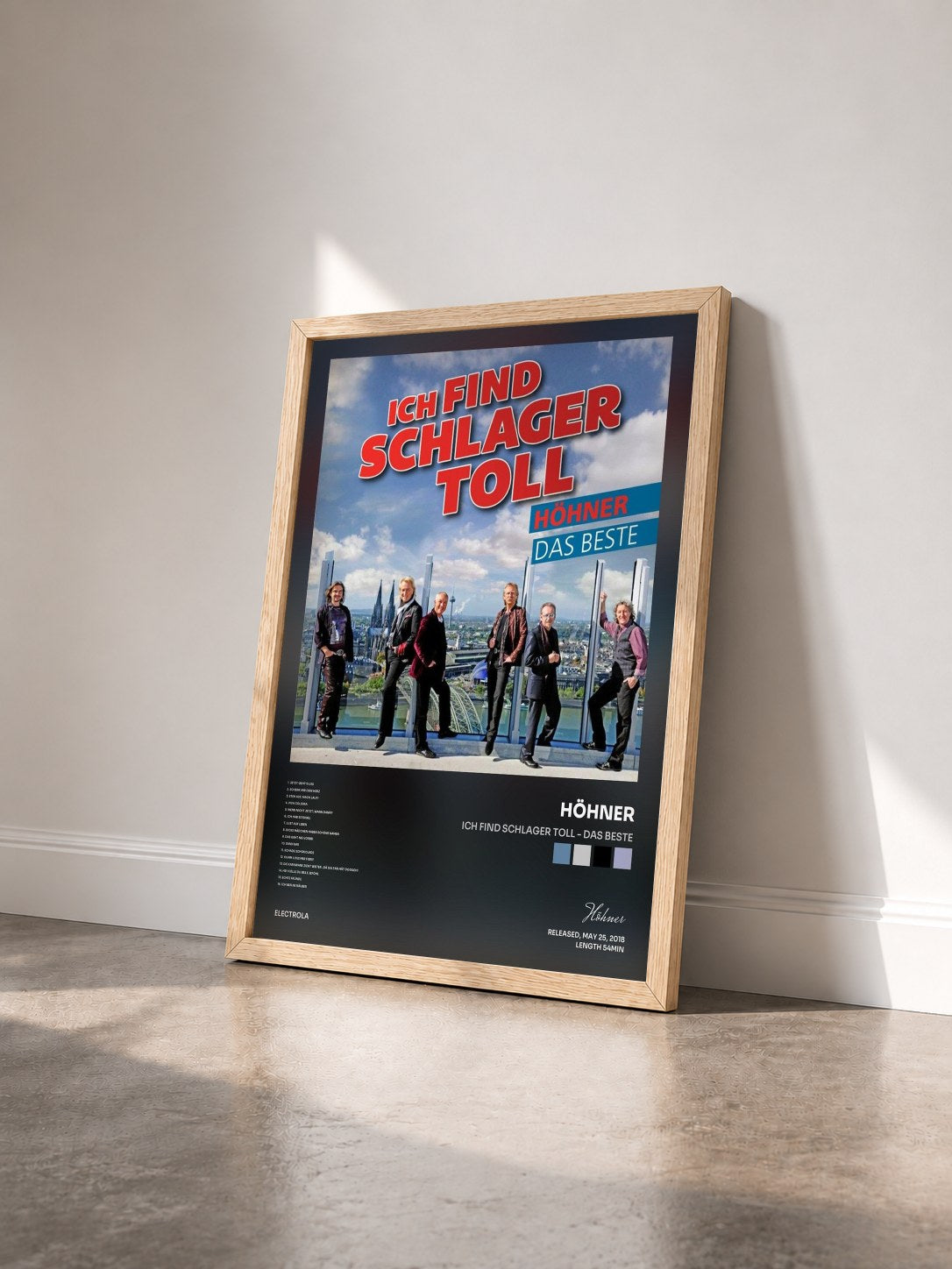 #bois Tableau de l'album Ich find Schlager toll - Das Beste de Höhner vu de trois quarts, cadre en bois brut