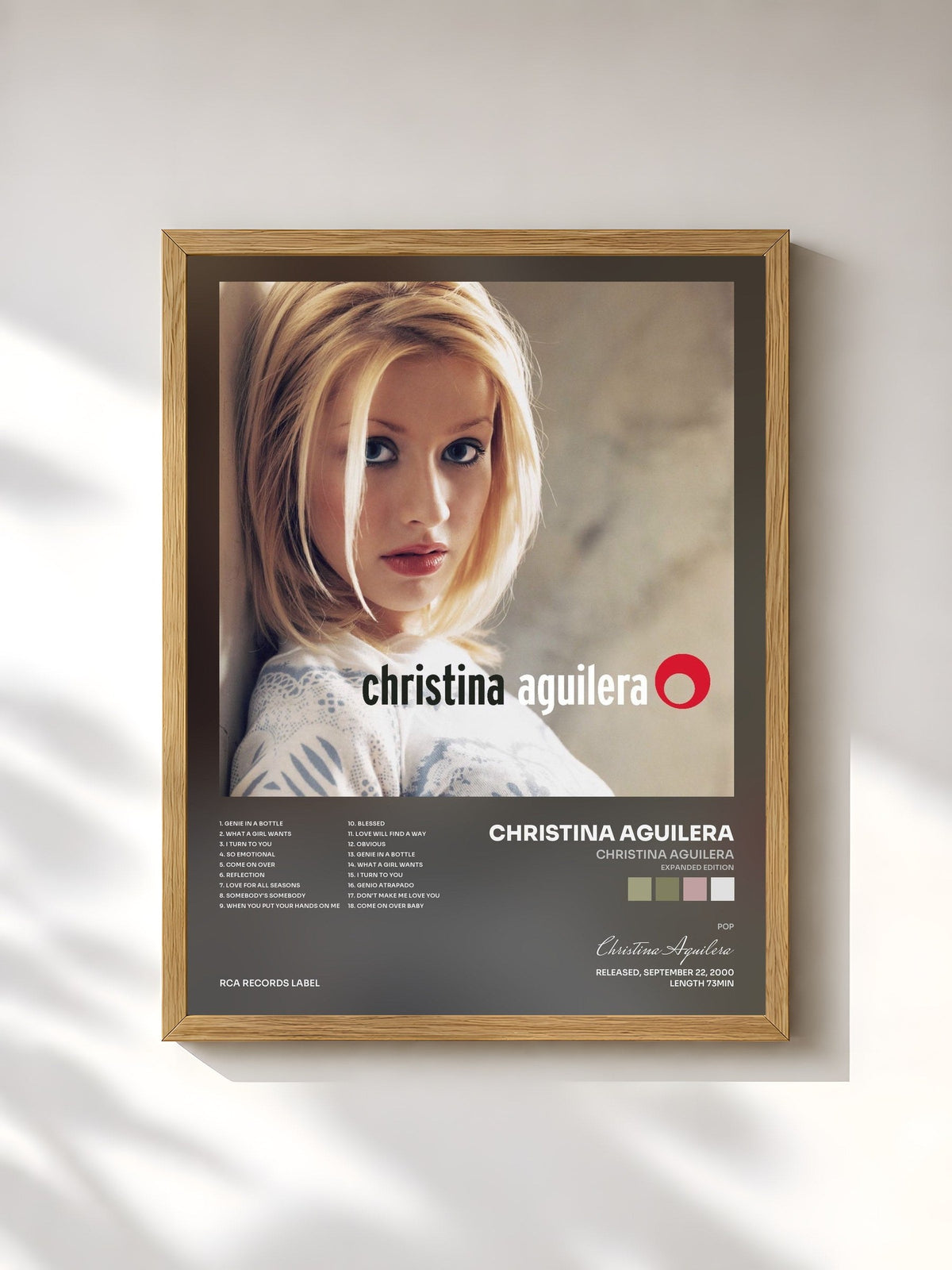 #bois Tableau de l'album Christina Aguilera (Expanded Edition) de Christina Aguilera, cadre en bois brut, imprimé et encadré en France