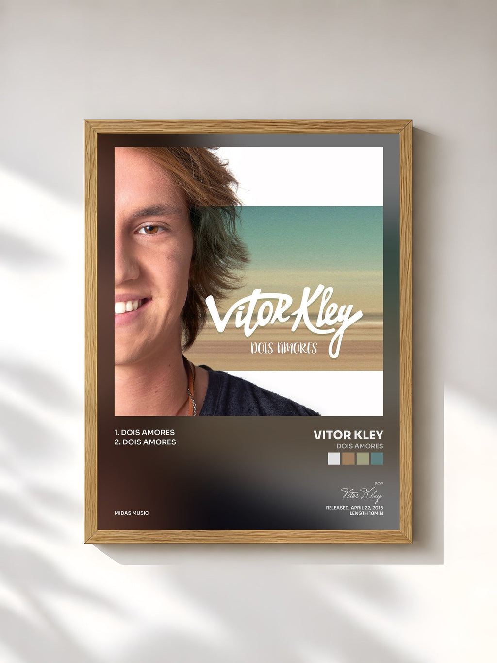 #bois Tableau de l'album Dois Amores de Vitor Kley, cadre en bois brut, imprimé et encadré en France