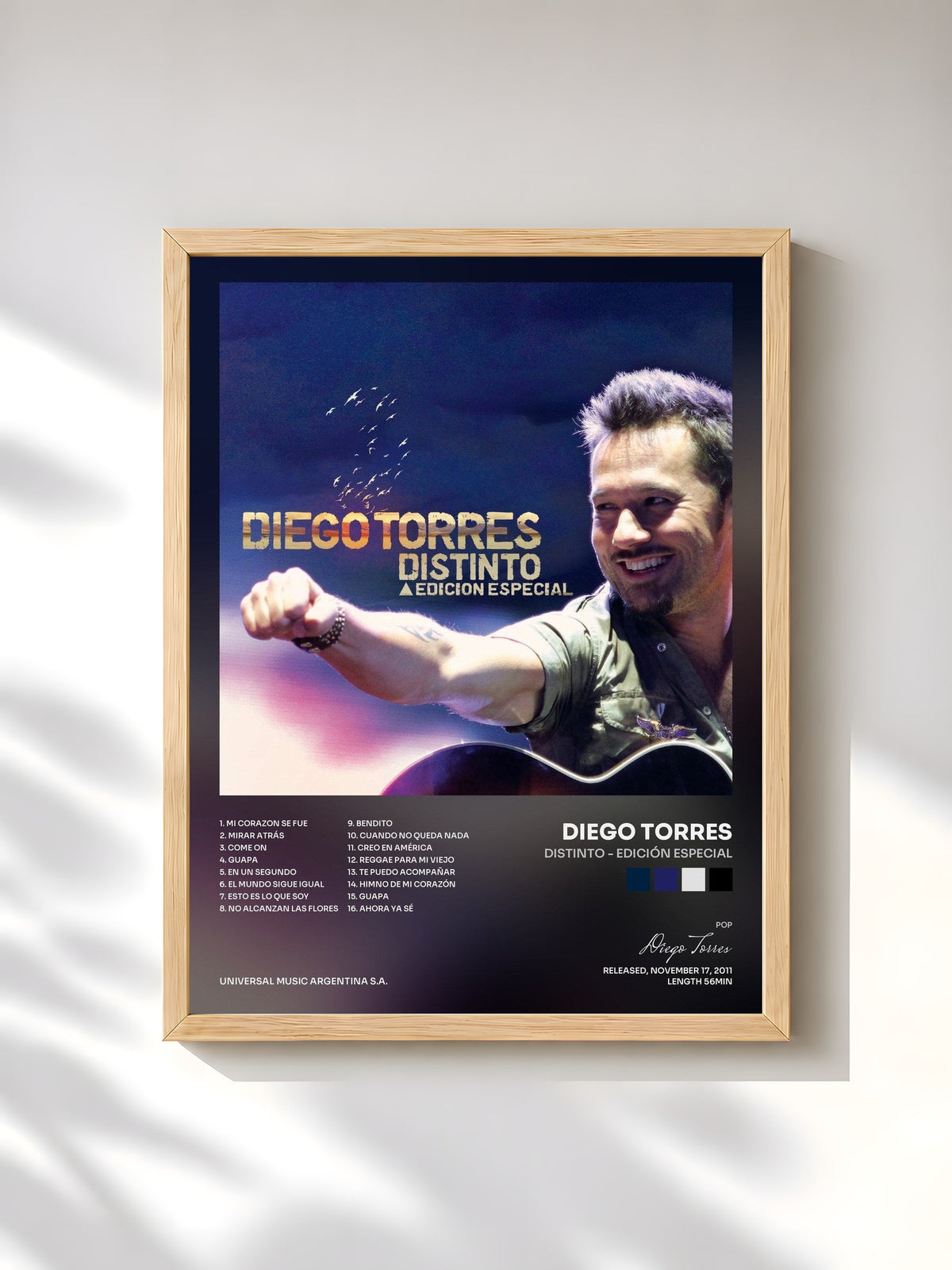 #bois Tableau de l'album Distinto - Edición Especial de Diego Torres, cadre en bois brut, imprimé et encadré en France