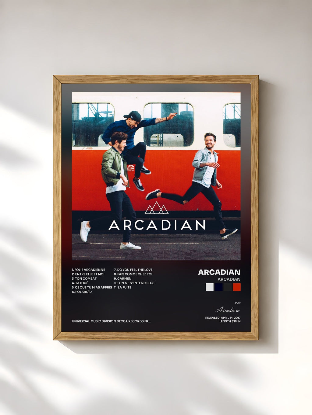 #bois Tableau de l'album Arcadian de Arcadian, cadre en bois brut, imprimé et encadré en France