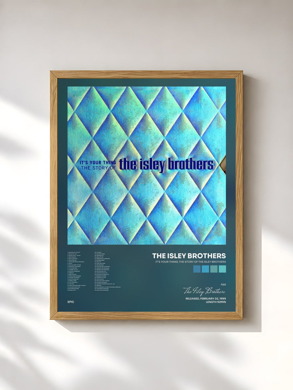 #bois Tableau de l'album It's Your Thing: The Story Of The Isley Brothers de The Isley Brothers, cadre en bois brut, imprimé et encadré en France