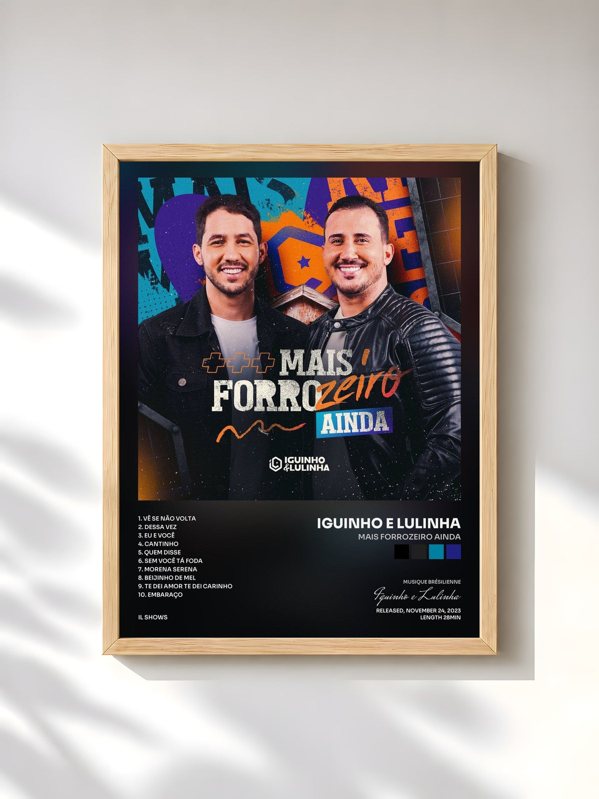 #bois Tableau de l'album Mais Forrozeiro Ainda de Iguinho e Lulinha, cadre en bois brut, imprimé et encadré en France