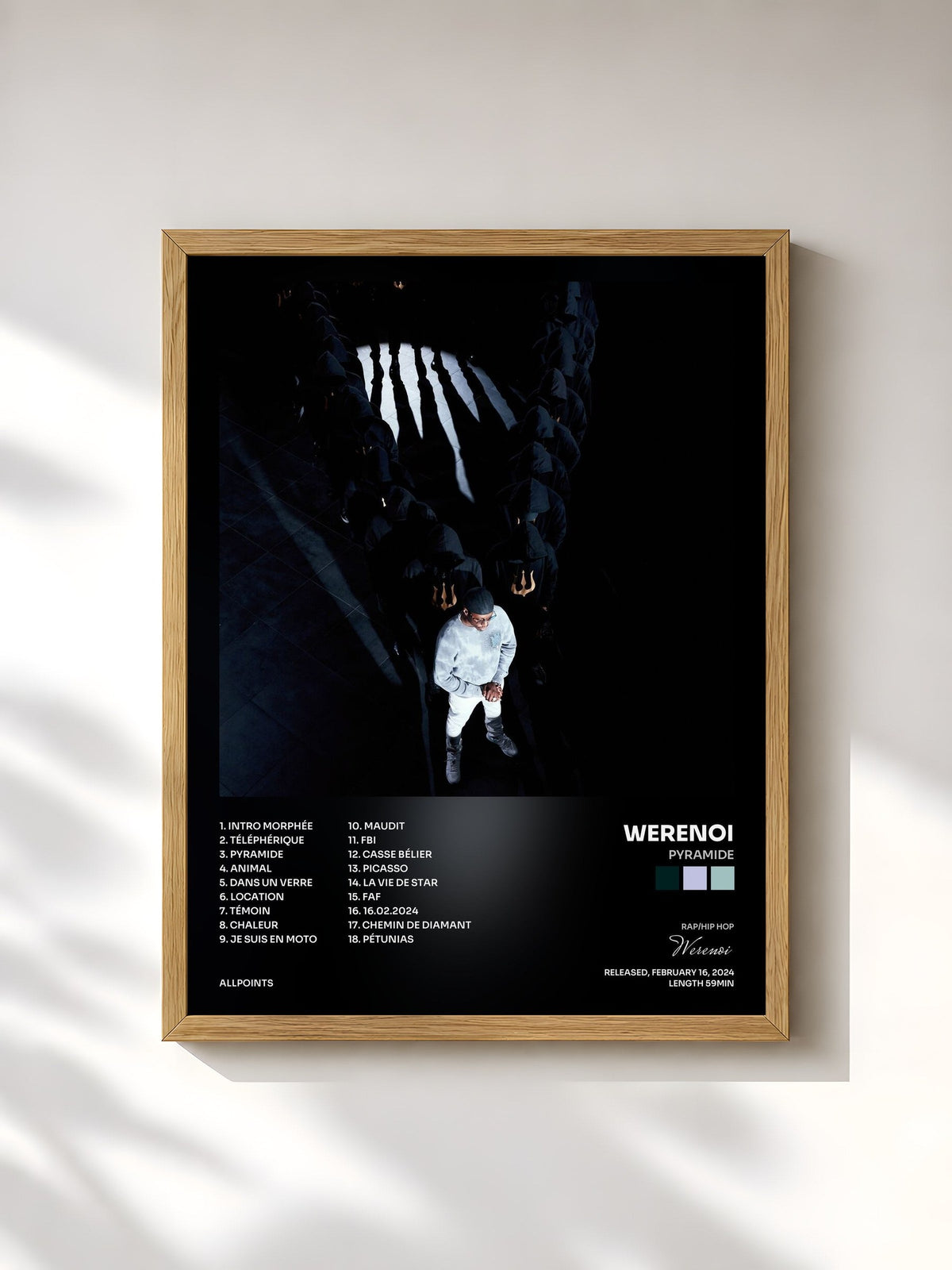 #bois Tableau de l'album Pyramide de Werenoi, cadre en bois brut, imprimé et encadré en France