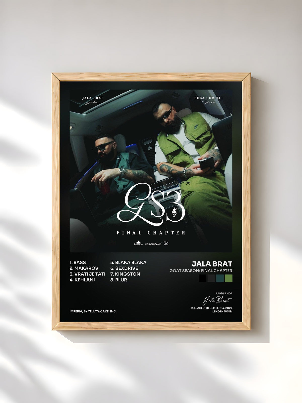 #bois Tableau de l'album Goat Season: Final Chapter de Jala Brat, cadre en bois brut, imprimé et encadré en France