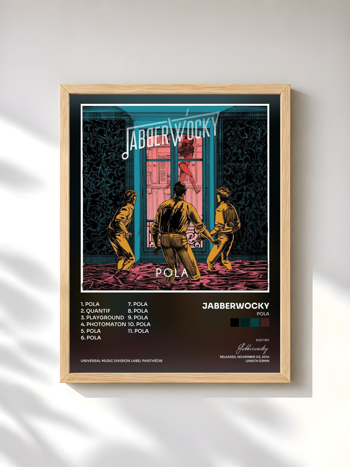 #bois Tableau de l'album Pola de Jabberwocky, cadre en bois brut, imprimé et encadré en France
