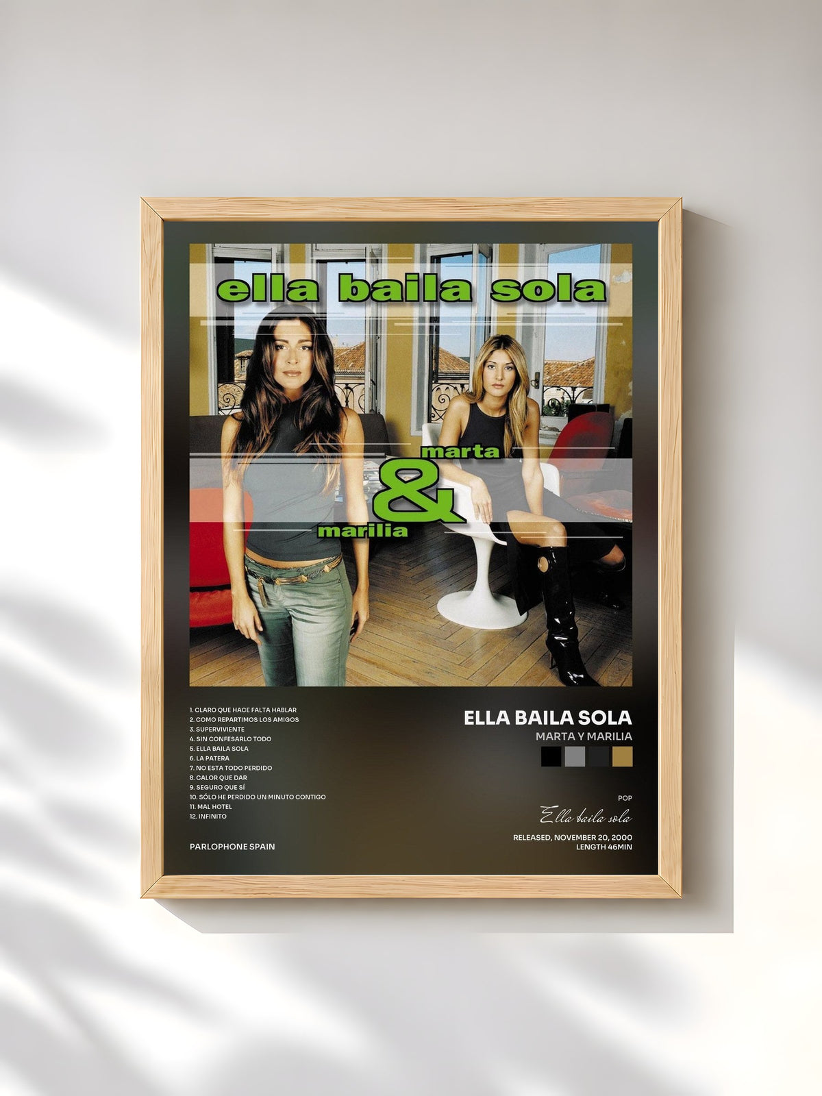 #bois Tableau de l'album Marta Y Marilia de Ella baila sola, cadre en bois brut, imprimé et encadré en France