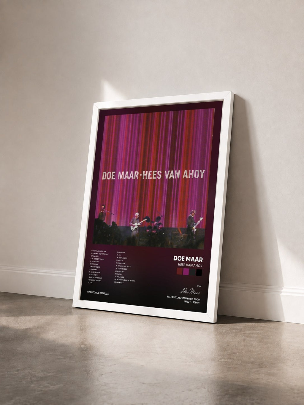 #blanc Tableau de l'album Hees Van Ahoy de Doe Maar vu de trois quarts, cadre blanc