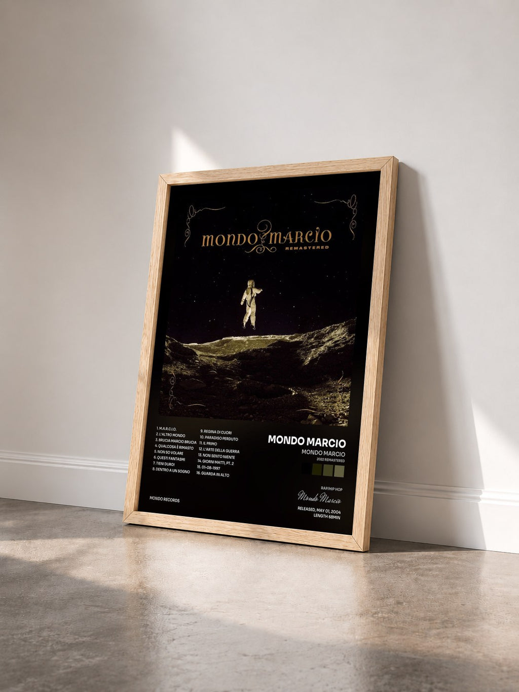 #bois Tableau de l'album Mondo Marcio (2022 Remastered) de Mondo Marcio vu de trois quarts, cadre en bois brut