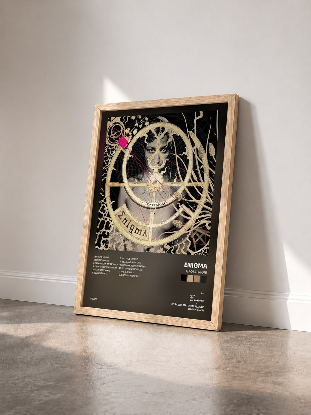 #bois Tableau de l'album A Posteriori de Enigma vu de trois quarts, cadre en bois brut