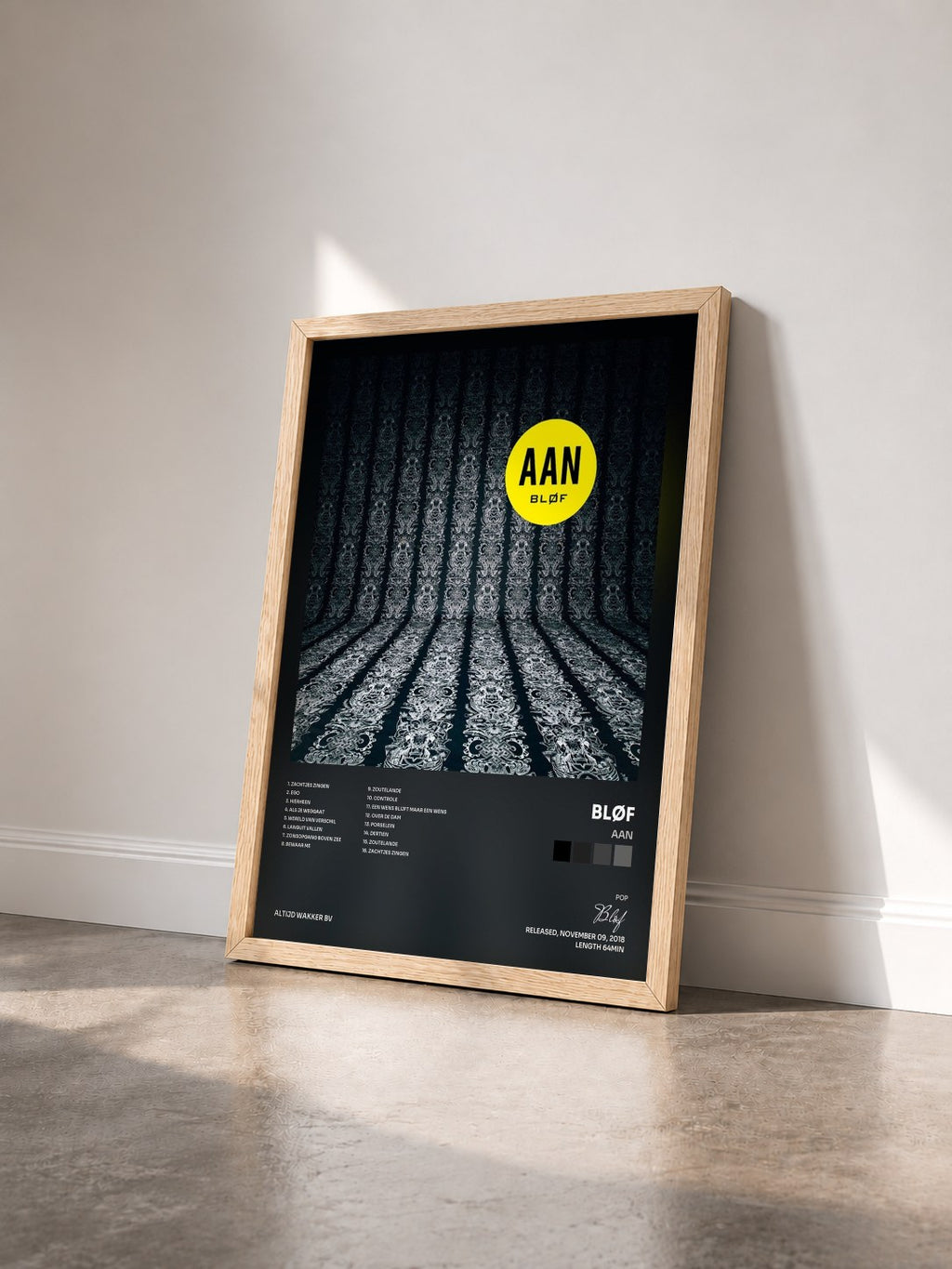 #bois Tableau de l'album Aan de Bløf vu de trois quarts, cadre en bois brut