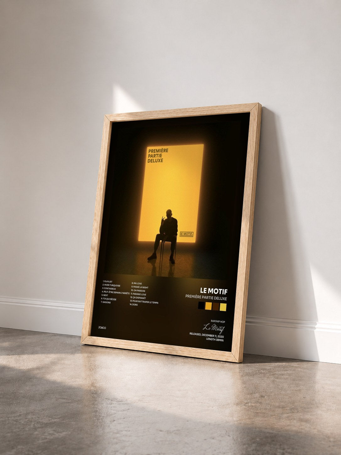 #bois Tableau de l'album Première Partie Deluxe de Le Motif vu de trois quarts, cadre en bois brut