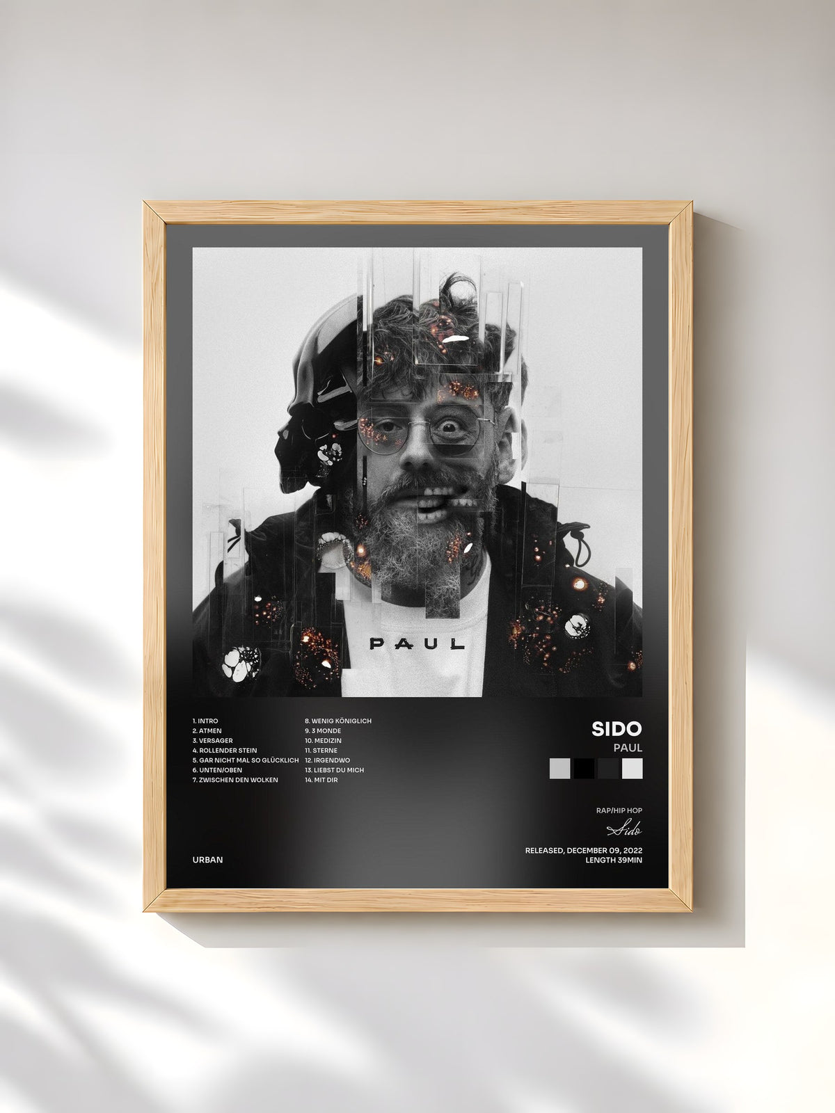#bois Tableau de l'album PAUL de Sido, cadre en bois brut, imprimé et encadré en France