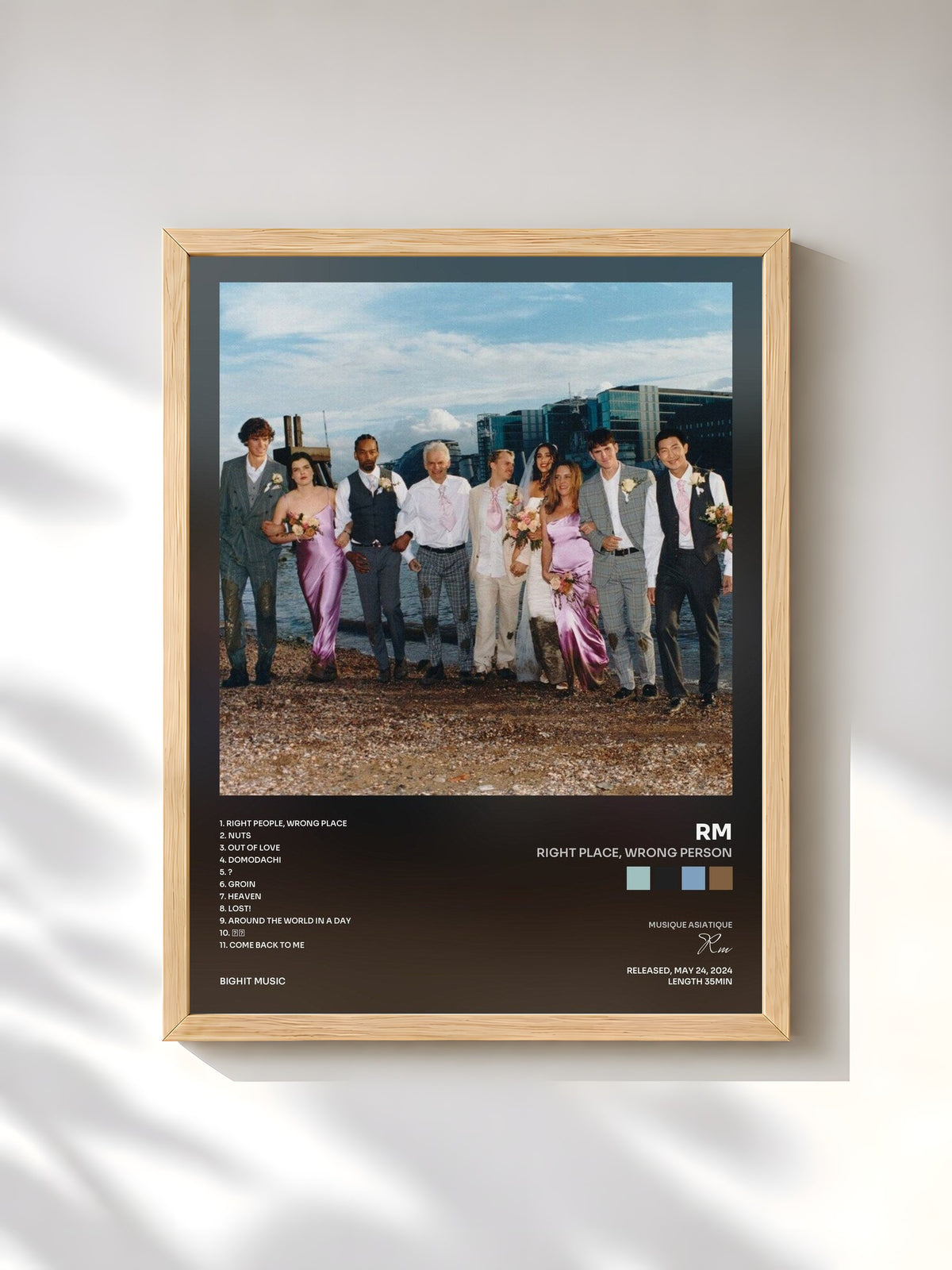 #bois Tableau de l'album Right Place, Wrong Person de Rm, cadre en bois brut, imprimé et encadré en France