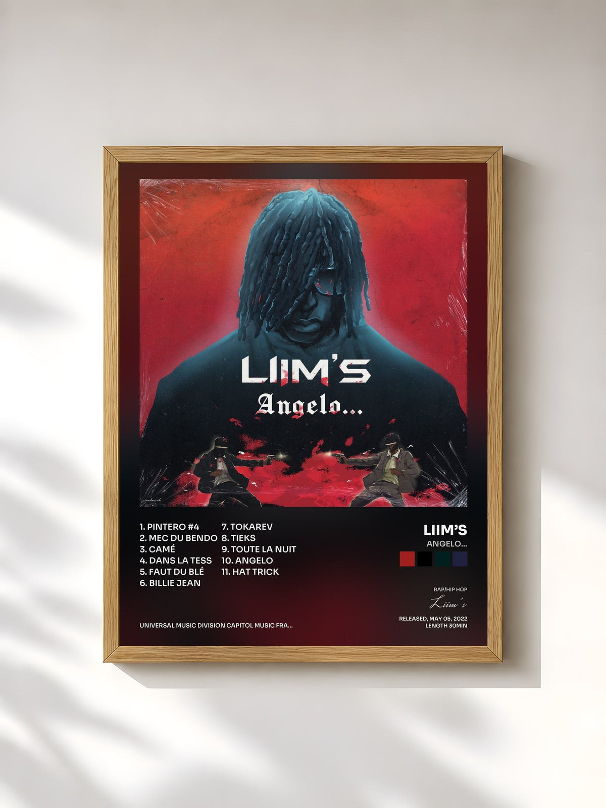 #bois Tableau de l'album Angelo... de Liim’s, cadre en bois brut, imprimé et encadré en France