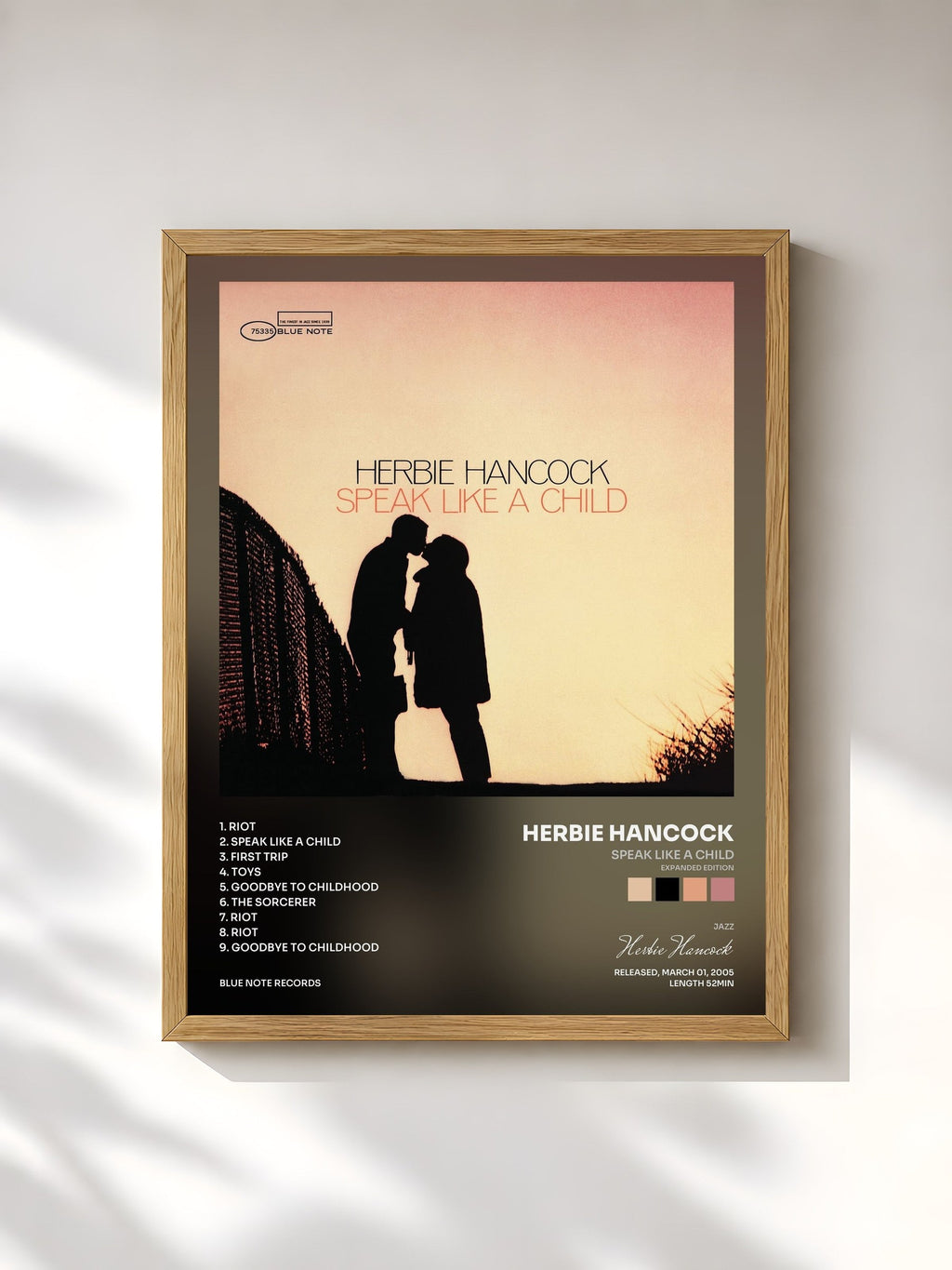 #bois Tableau de l'album Speak Like A Child (Expanded Edition) de Herbie Hancock, cadre en bois brut, imprimé et encadré en France