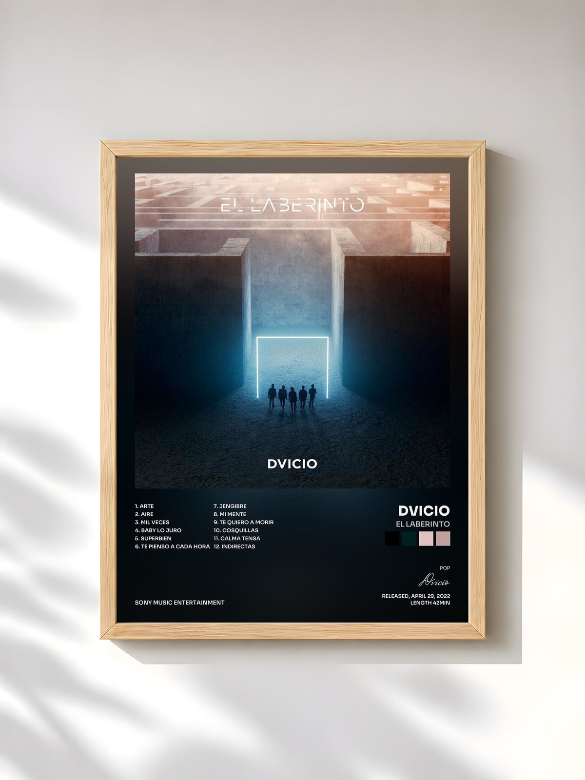 #bois Tableau de l'album EL LABERINTO de Dvicio, cadre en bois brut, imprimé et encadré en France