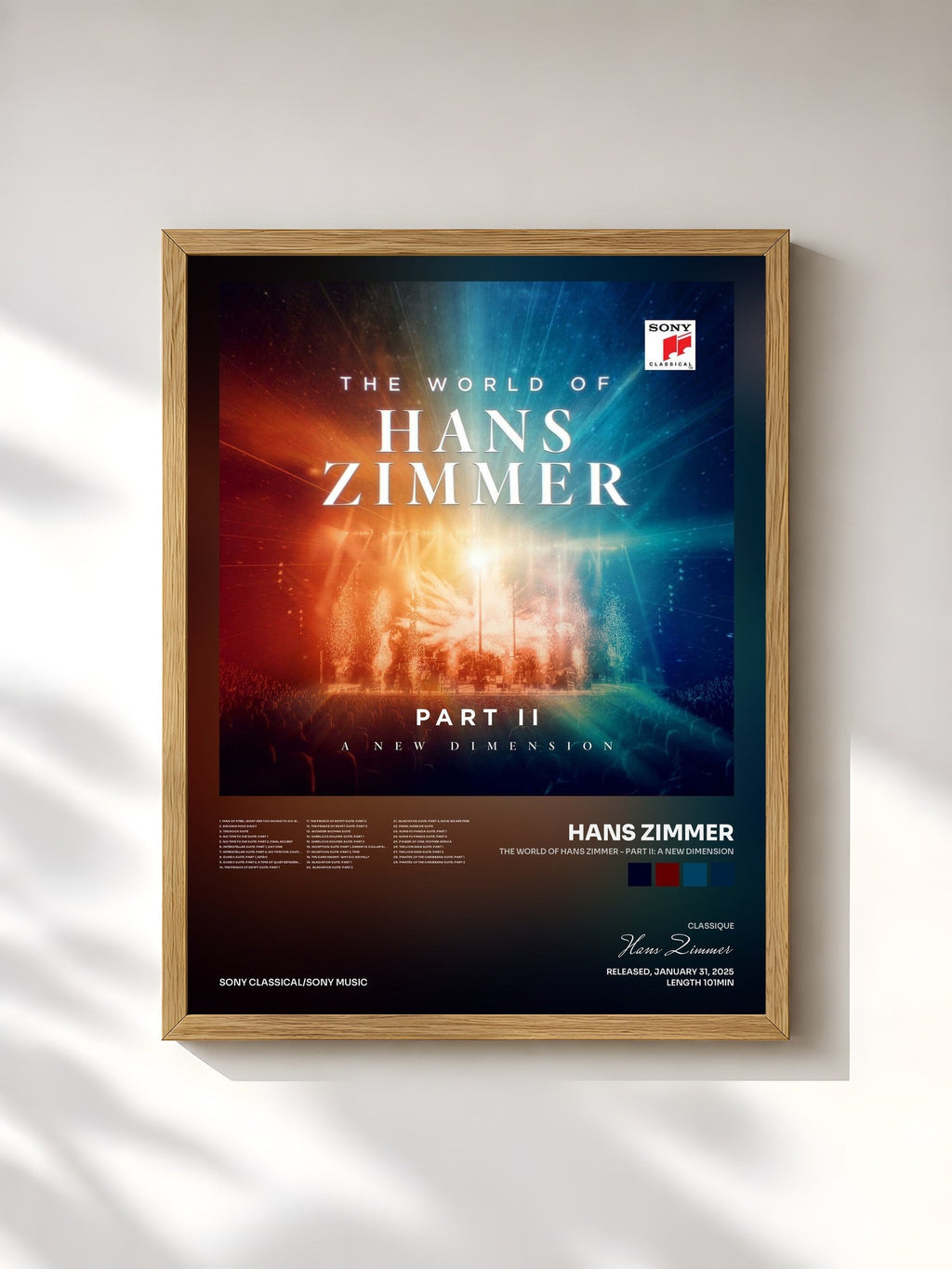 #bois Tableau de l'album The World of Hans Zimmer - Part II: A New Dimension de Hans Zimmer, cadre en bois brut, imprimé et encadré en France