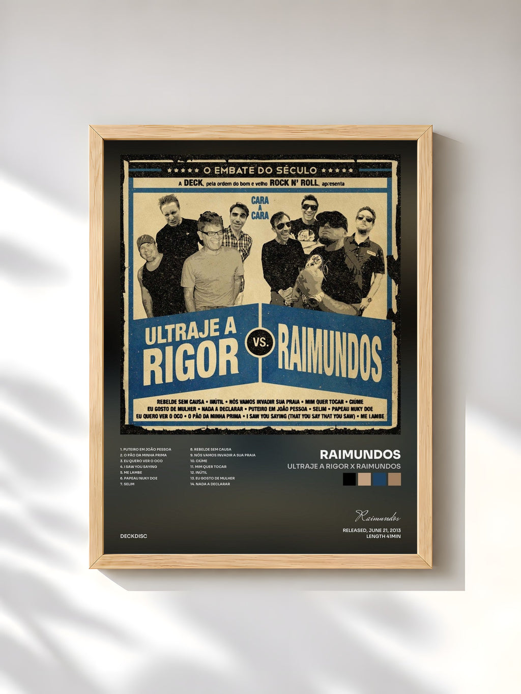 #bois Tableau de l'album Ultraje a Rigor X Raimundos de Raimundos, cadre en bois brut, imprimé et encadré en France