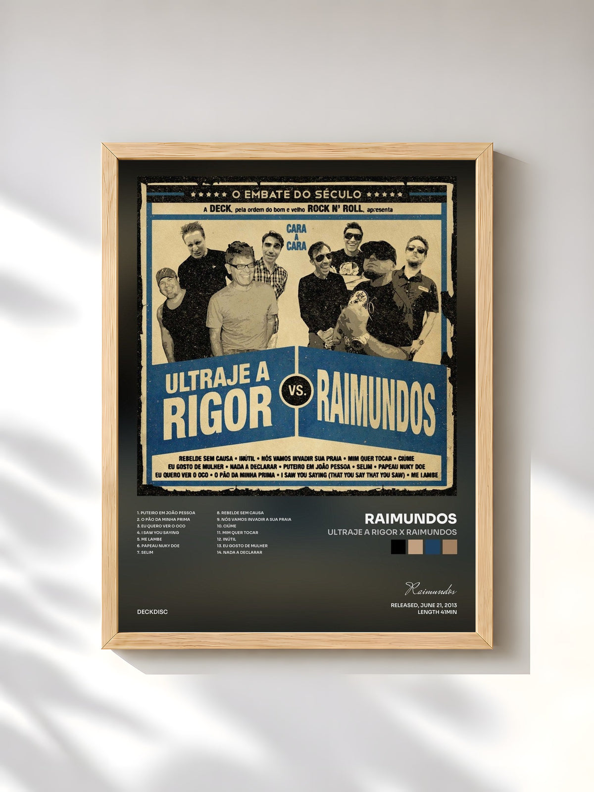 #bois Tableau de l'album Ultraje a Rigor X Raimundos de Raimundos, cadre en bois brut, imprimé et encadré en France